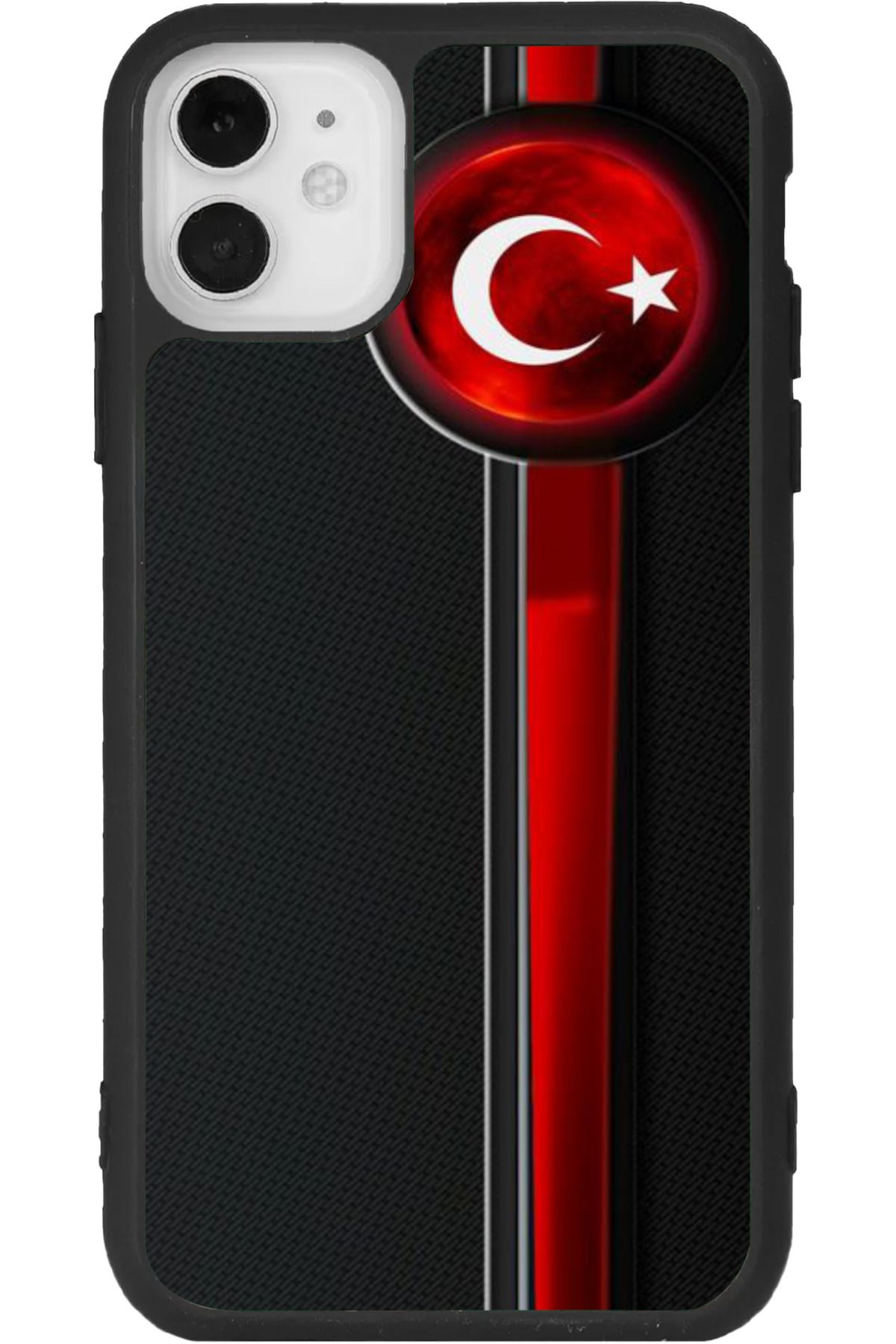 Aksel Kılıf iPhone 11 Uyumlu Baskılı, Mat Siyah Renk, Yumuşak Silikon, Koruyucu, Şok Emici Kapak, Kılıf