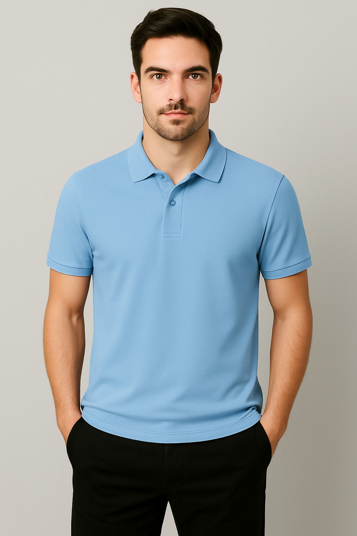 PARSHEY Regular Fit %100 Pamuk Polo Yaka Yarım Kollu Basic T-Shirt
