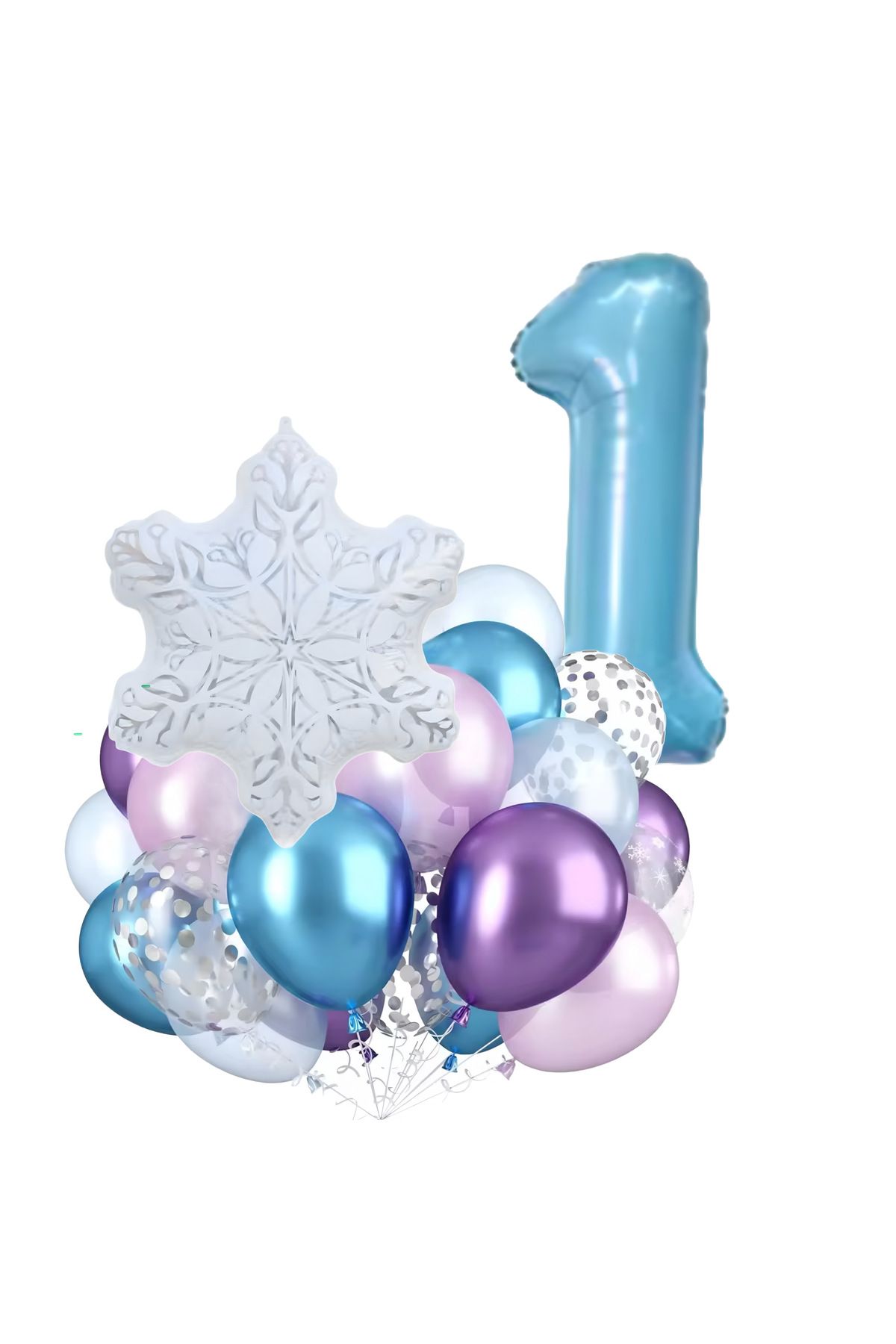 Öztürkpartievi Karlar Ülkesi Temalı Doğum Günü Balon Seti