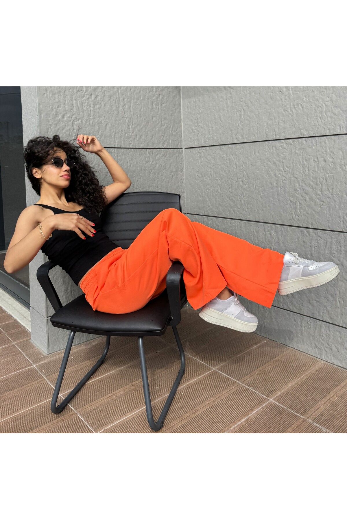 byserayakyol Neon Baggy Yüksek Bel Esnek Bol Paça Eşofman Altı