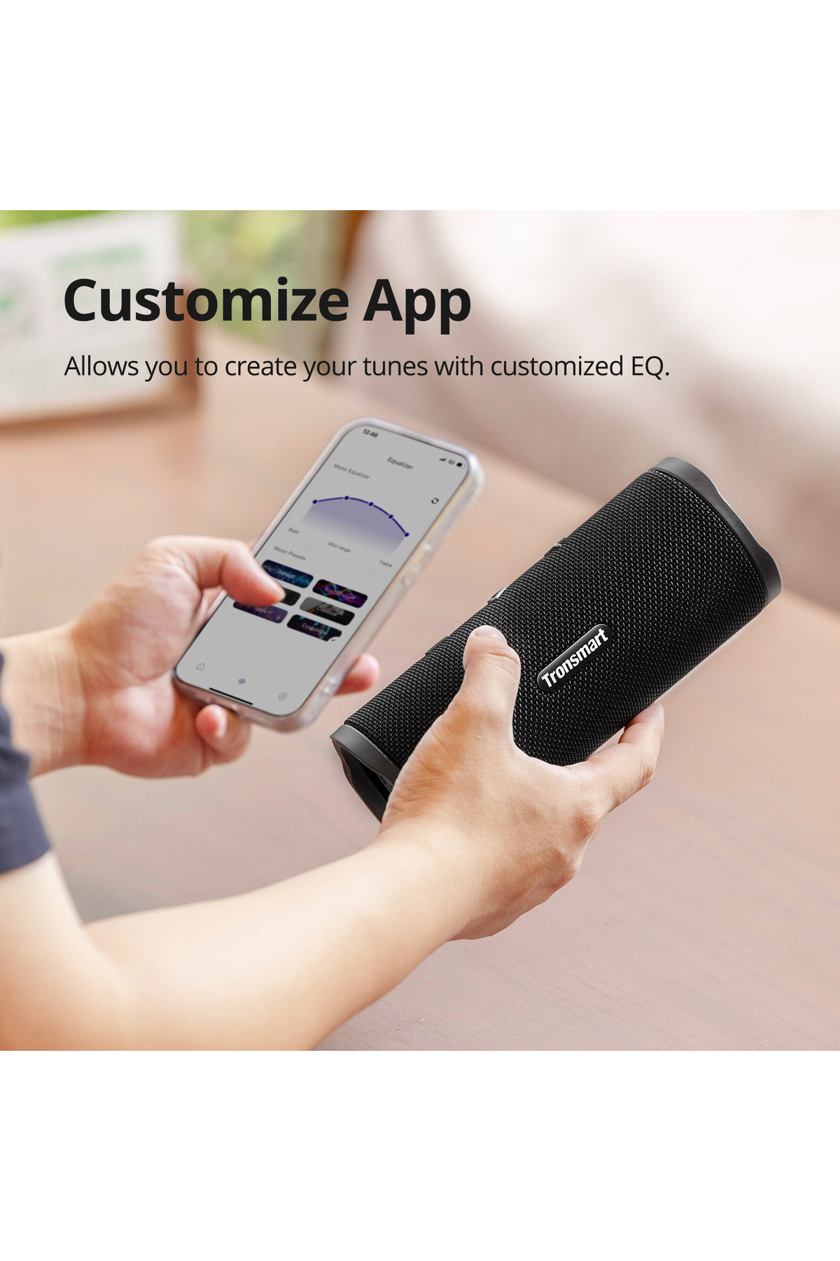 Tronsmart-ترونسمارت ميرتون سي 3: 24 واط، مقاوم للماء IPX7، سماعة بلوتوث محمولة مع وقت تشغيل 12 ساعة، لون أسود 4