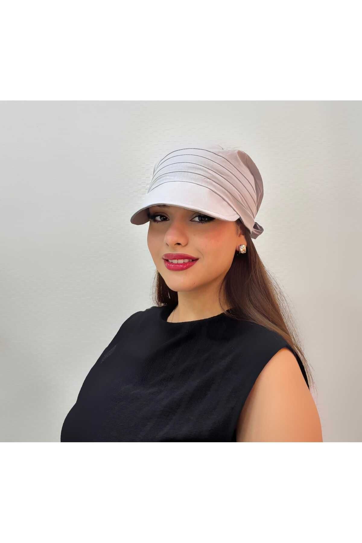 ZERAMİNE Bağlamalı Siperli Bandana Vizör Şapka