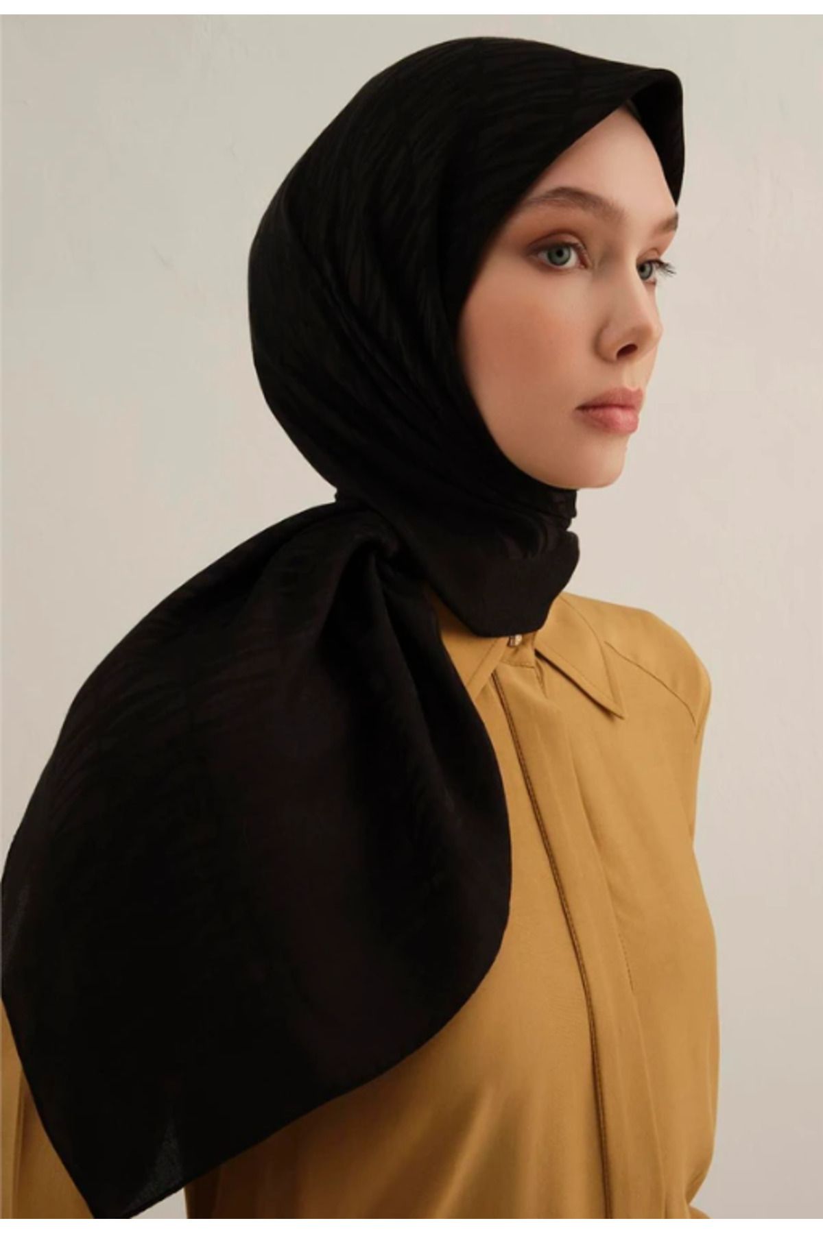 Armine Lyocell Eşarp 3-01 Siyah Desenli 47381