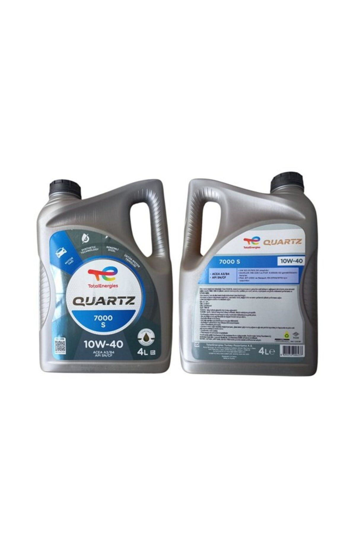 TOTAL MOTOR YAĞI 10W40 QUARTZ 7000S 4 LİTRE ACEA A3/B4 API SN/CF
