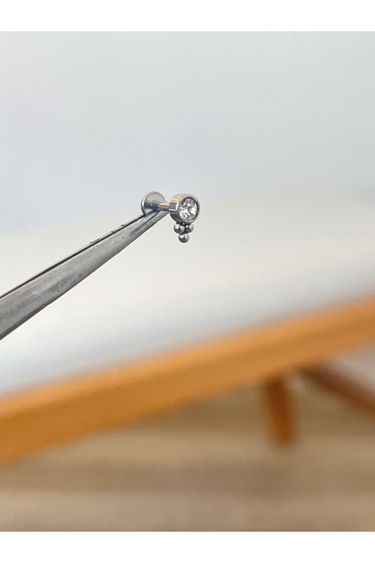 Rupen Kraft 316 L Cerrahi Çelik ZirkonTaşlı Conch Kıkırdak Helix Dudak Tragus Piercingi