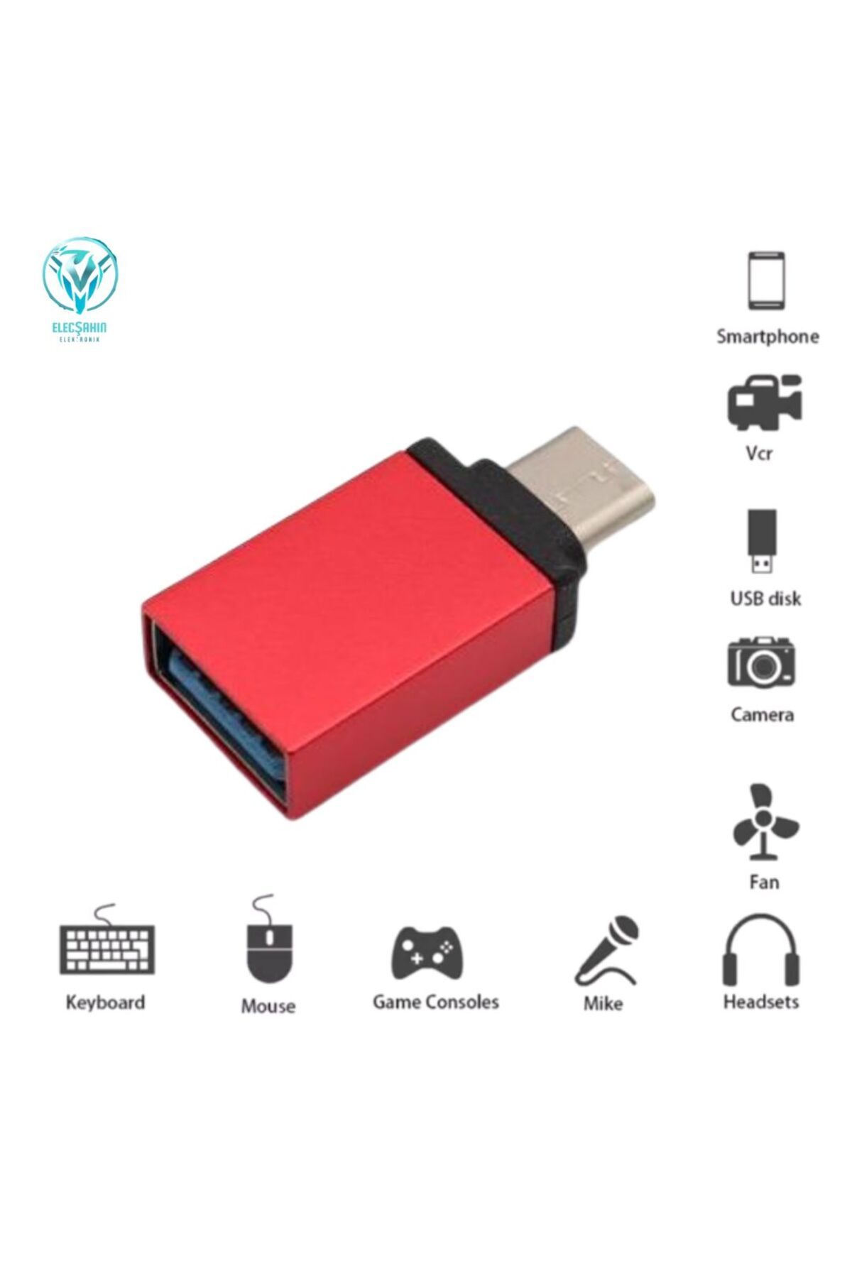 İVOTECH Type-C’den USB 3.0’a (Yüksek Hızlı) Veri Aktarımı OTG Dönüştürücü Adaptör