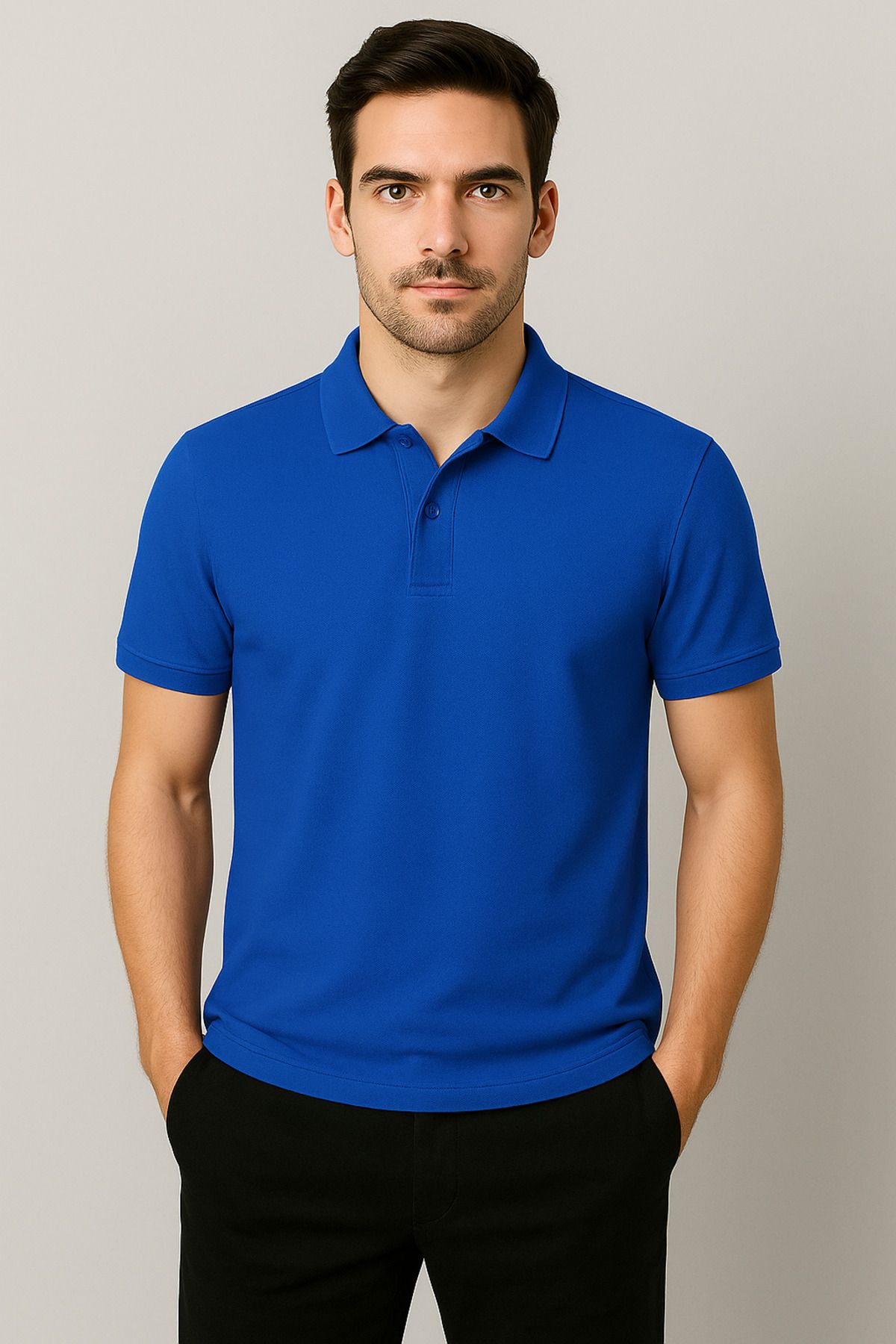PARSHEY Regular Fit %100 Pamuk Polo Yaka Yarım Kollu Basic T-Shirt