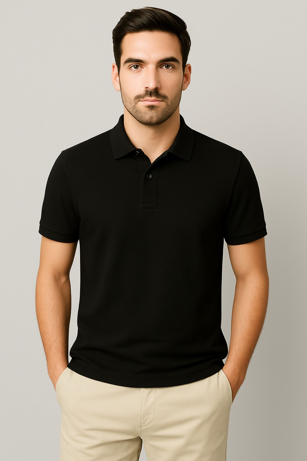 PARSHEY Regular Fit %100 Pamuk Polo Yaka Yarım Kollu Basic T-Shirt