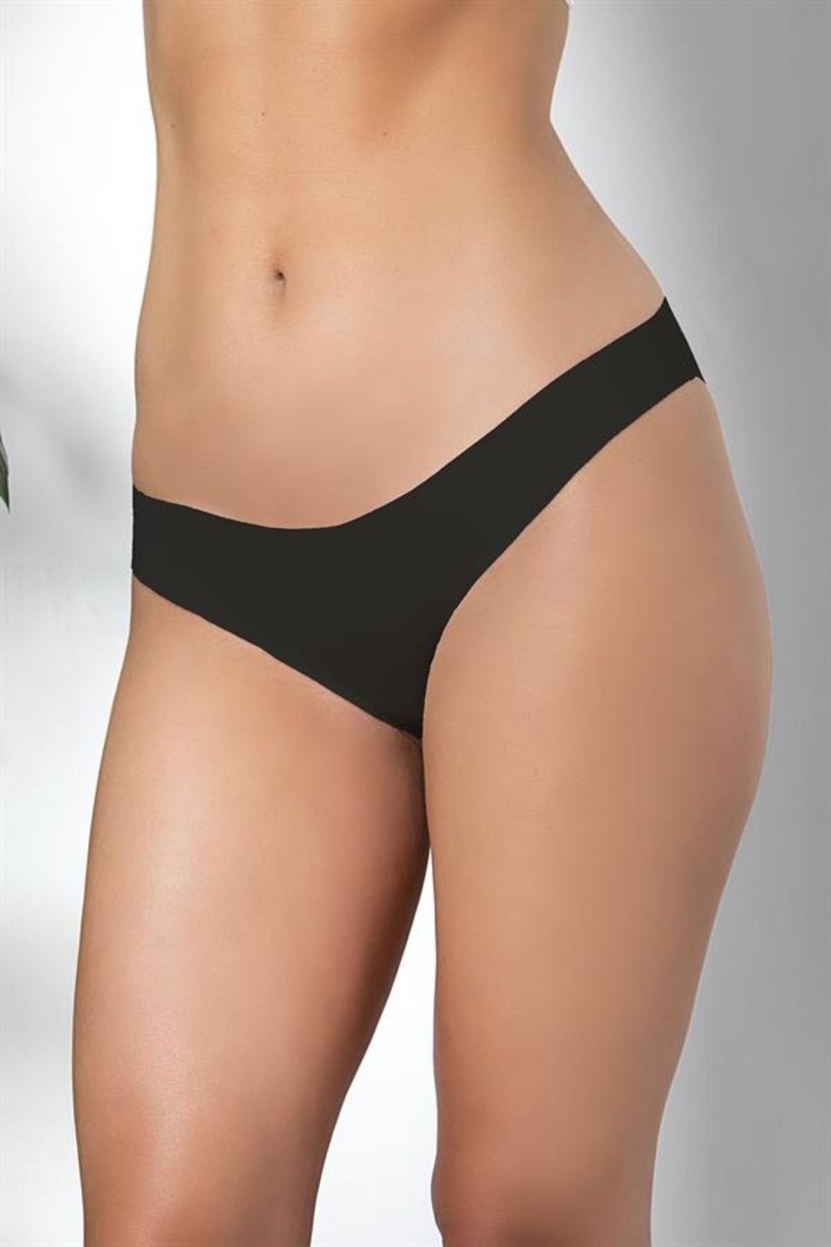Moda Şahsenem 3'lü Dikişsiz, İz Yapmaz, Lazer Kesim, Slip Külot Siyah (brf21261)