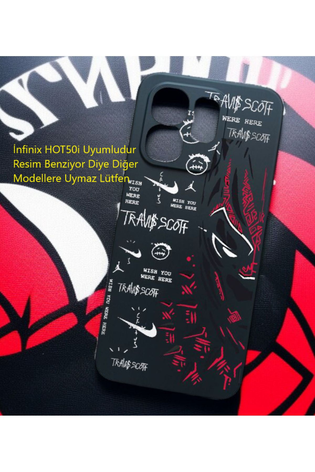 Kılıforyum İnfinix Hot 50i Kılıf İçi Kadife Baskılı Kılıf
