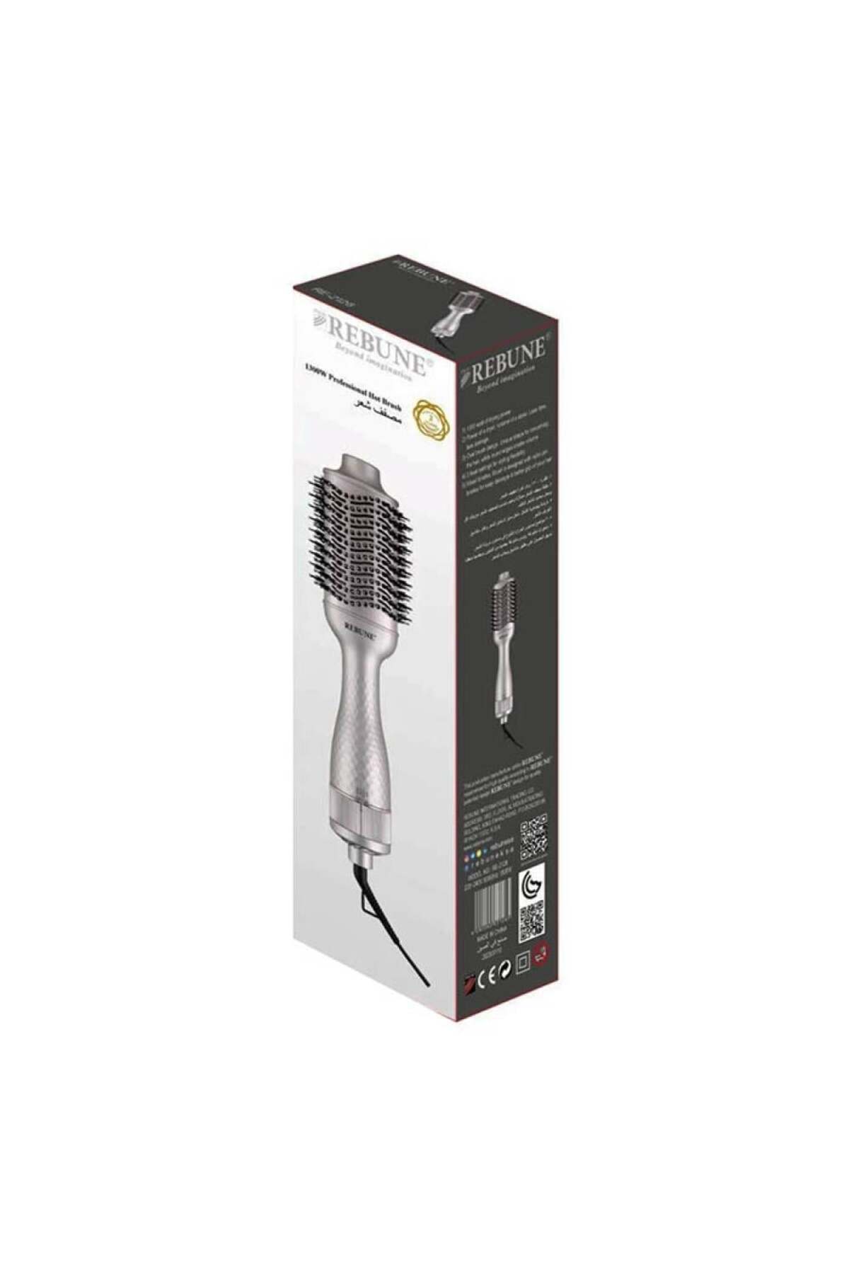 مصفف الشعر بالهواء الساخن Re-2126 بقوة 1300 واط - فرشاة أيونية من سيراميك التورمالين