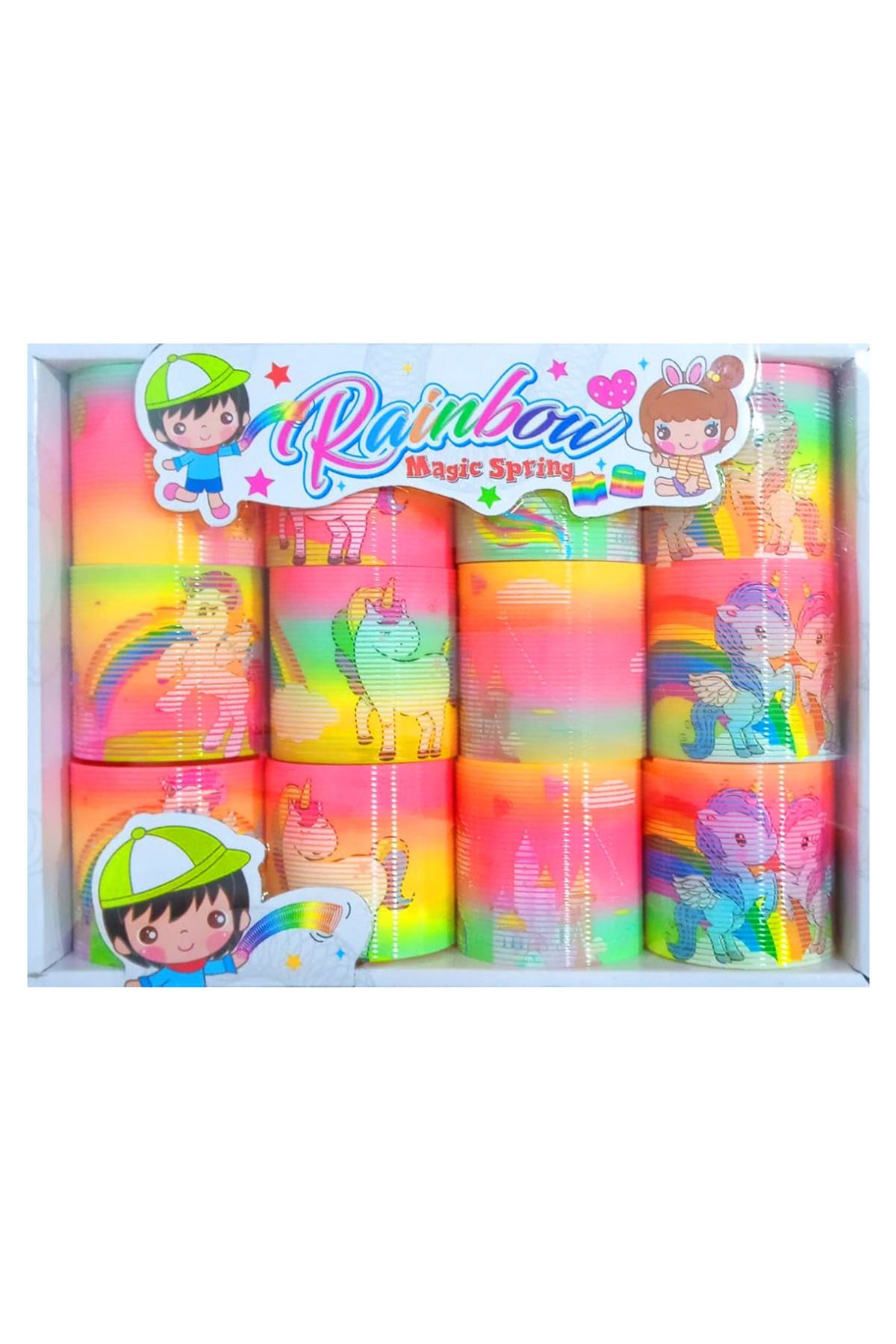 Rainbow RAİNBOW MAGİC SPRİNG STRES YAYI UNİCORN 12 Lİ PAKET
