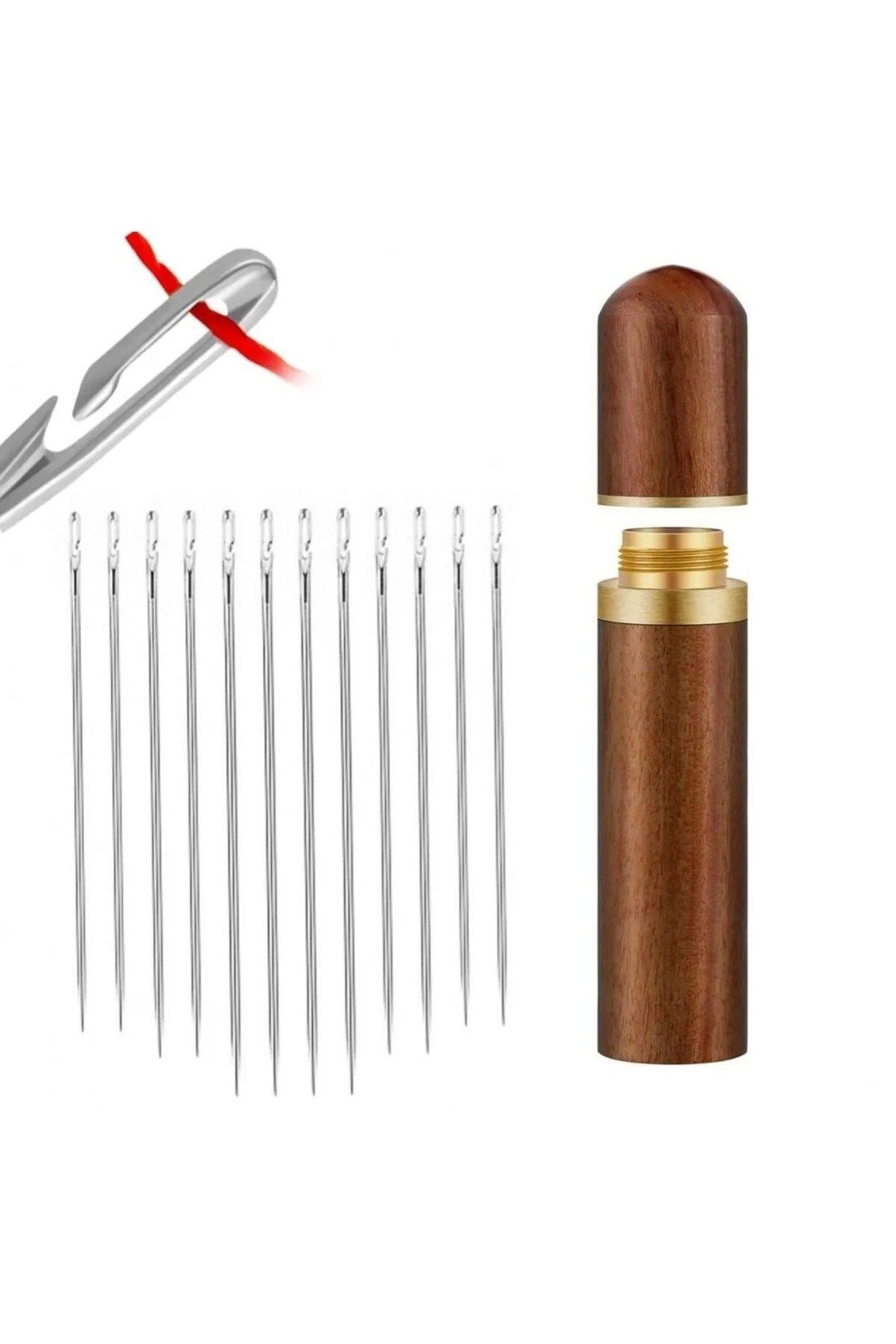 Laurel Shop Ahşap Kutulu Dikiş İğne Seti 30 Adet İğneli