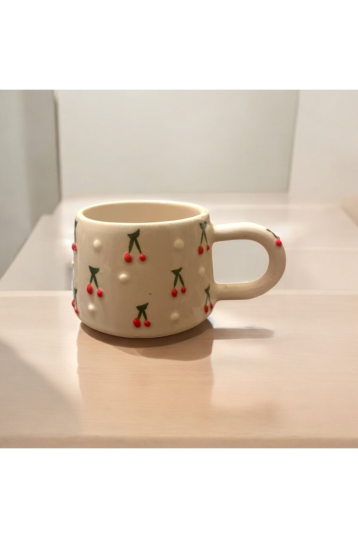 Giftorium Group Baby Kiraz Desenli Kazan Kupa Bardak Mug 200 Ml