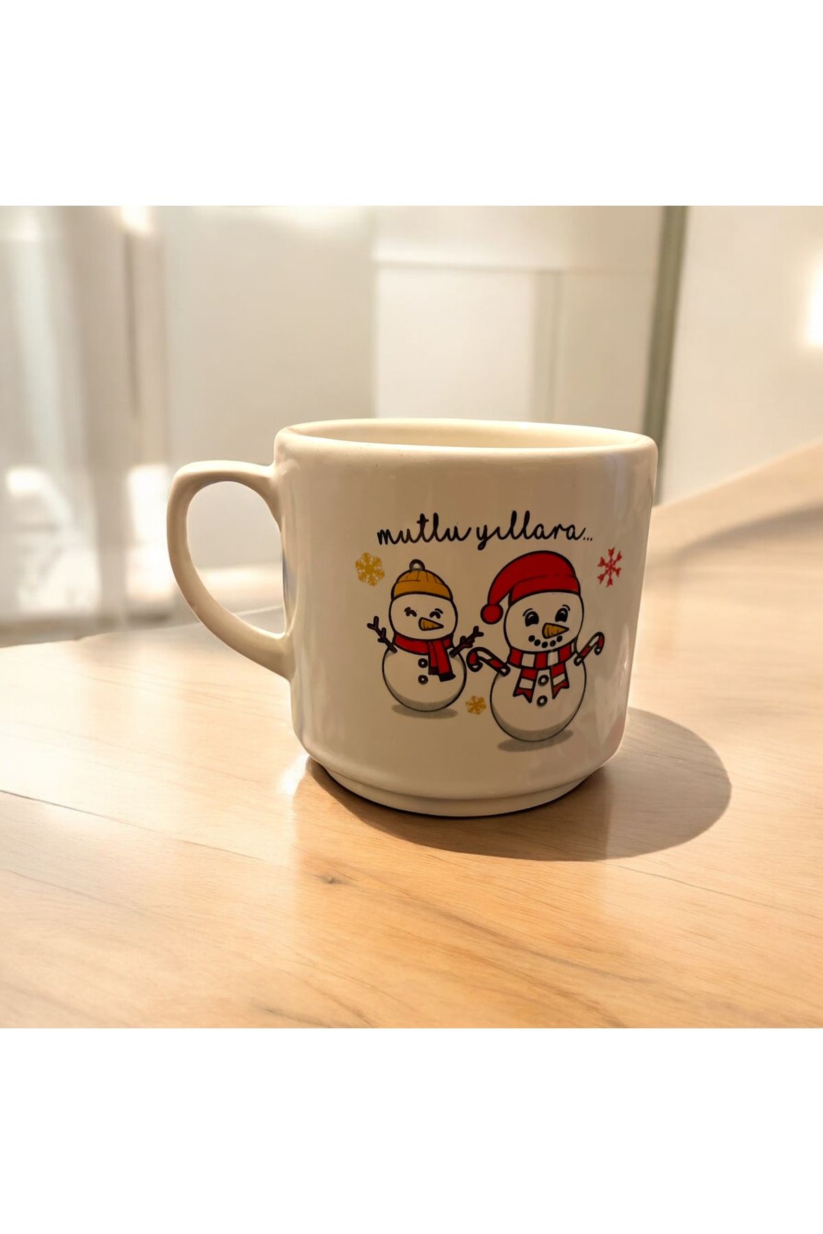 Giftorium Group Kardan Adam Desenli Kupa Bardak Mug 200 Ml