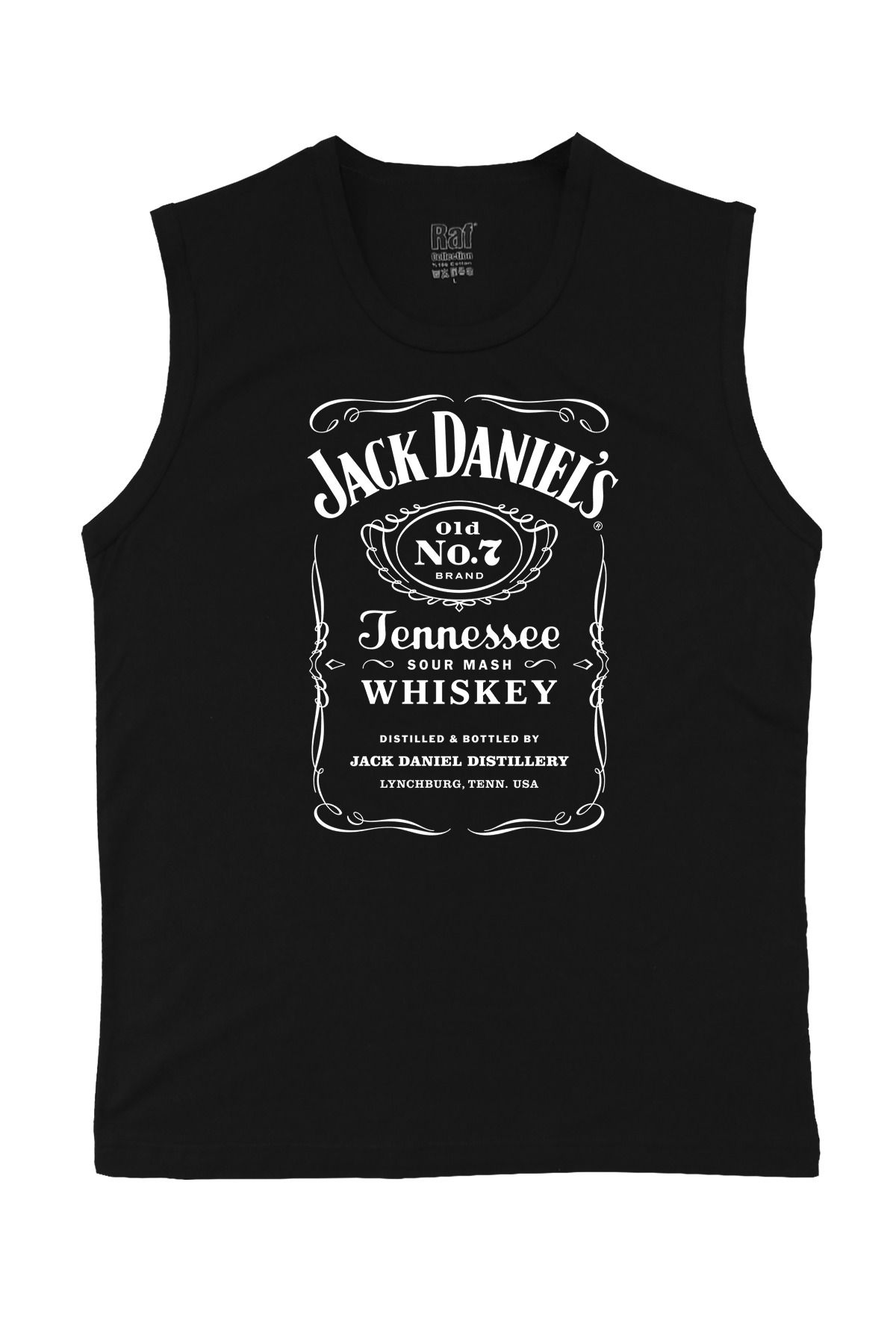 Raf Coll Erkek Kolsuz Siyah T-shirt Dijital Baskılı