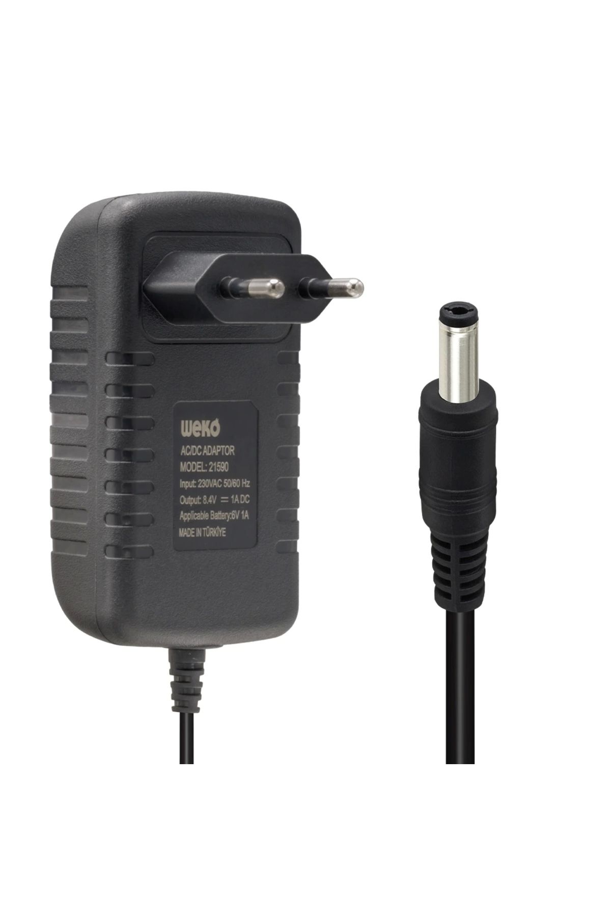 STOREMAX 8.4 VOLT - 1 AMPER - 8.4 WATT 5.5*2.5 UÇLU LİTYUM PİL LEDLİ YERLİ ÜRETİM ŞARJ ADAPTÖRÜ (OUT:6V-1A) (