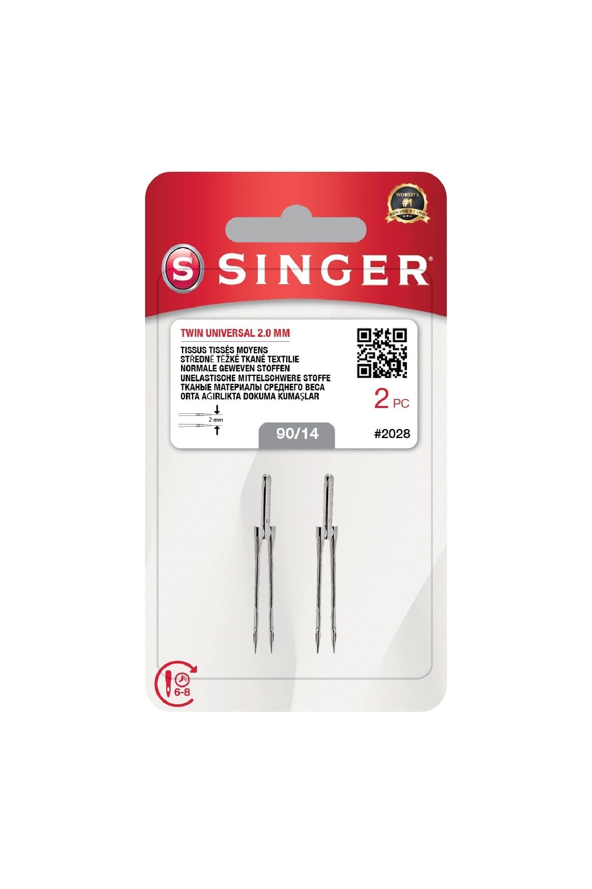P Parla Çift İğne 2Mm. (2'Li Blister/14 No.)