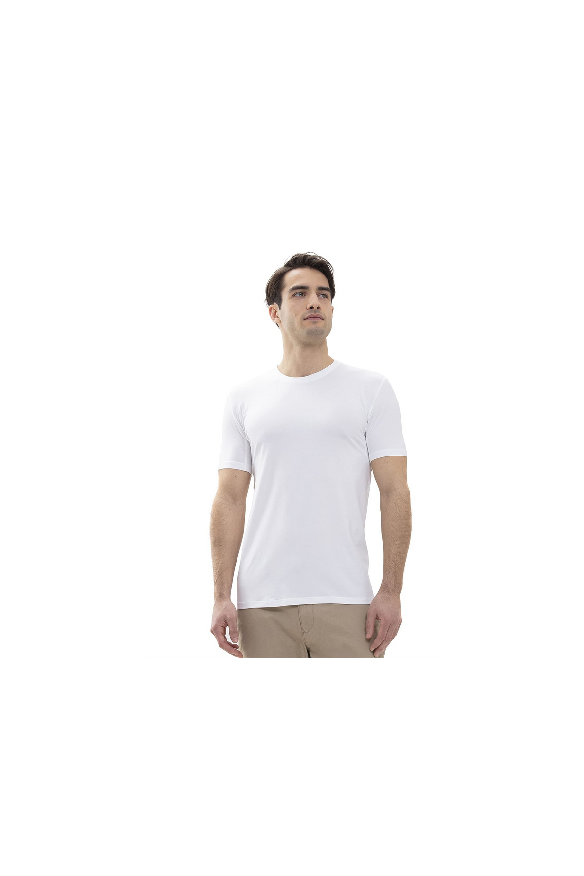 MEY-Pyjama kurz für Herren in weiß 5