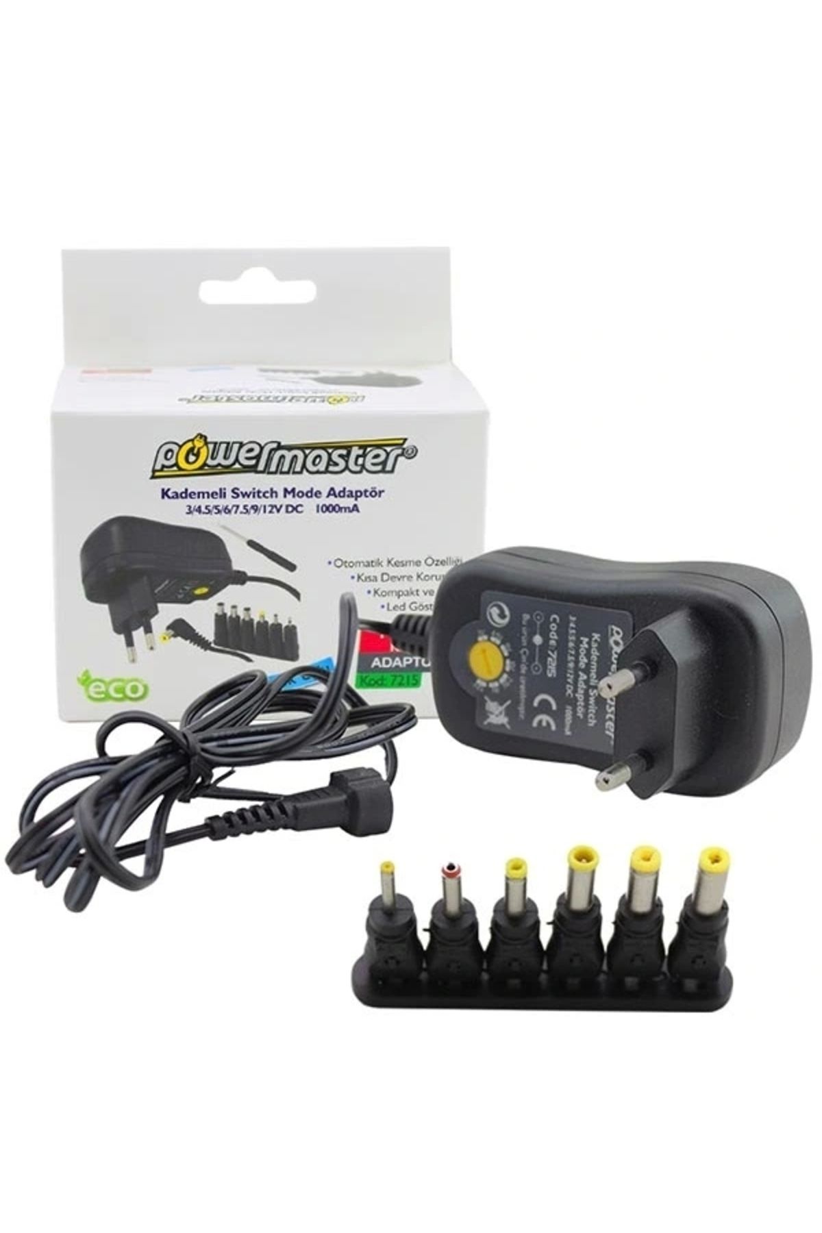 STOREMAX 3 VOLT - 12 VOLT - 1 AMPER 30W AYARLI SWITCH MODE ADAPTÖR (5047)