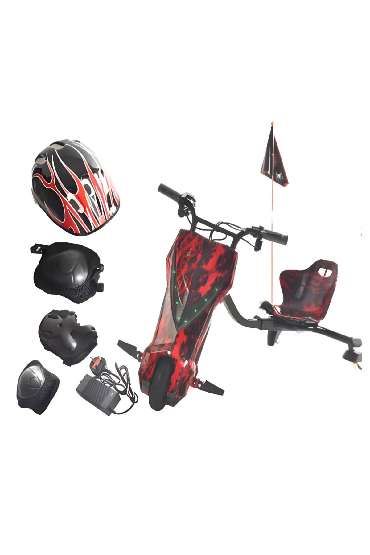 Generic-Electric Drift Scooter | 36V | Red and Black | Three Wheels 1