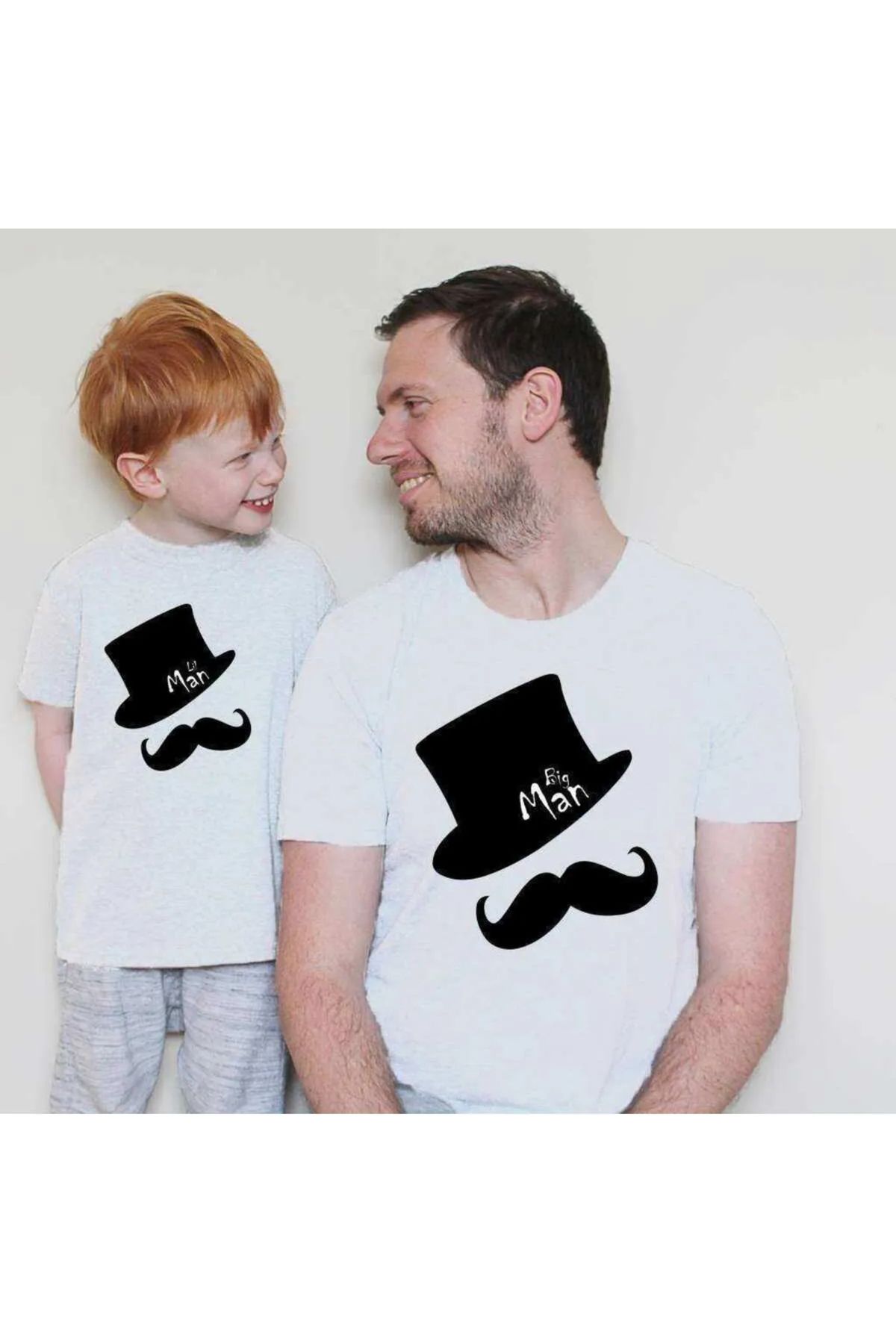 venüsdijital Baba Oğul Big Man Lil Man Tshirt (TEKLİ ÜRÜNDÜR KOMBİN YAPMAK IÇİN 2 ADET SEPETE EKLEYİNİZ)