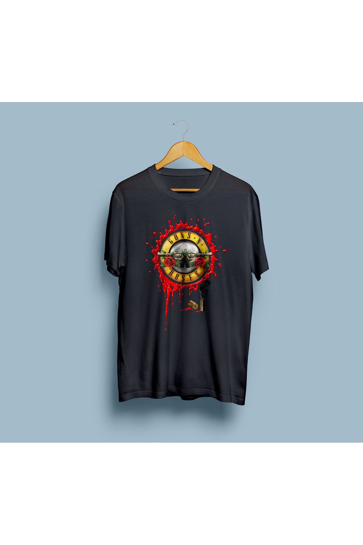 bahriyeli.jpeg Oversize Guns And Roses  Temalı Tasarım Unisex T-shirt