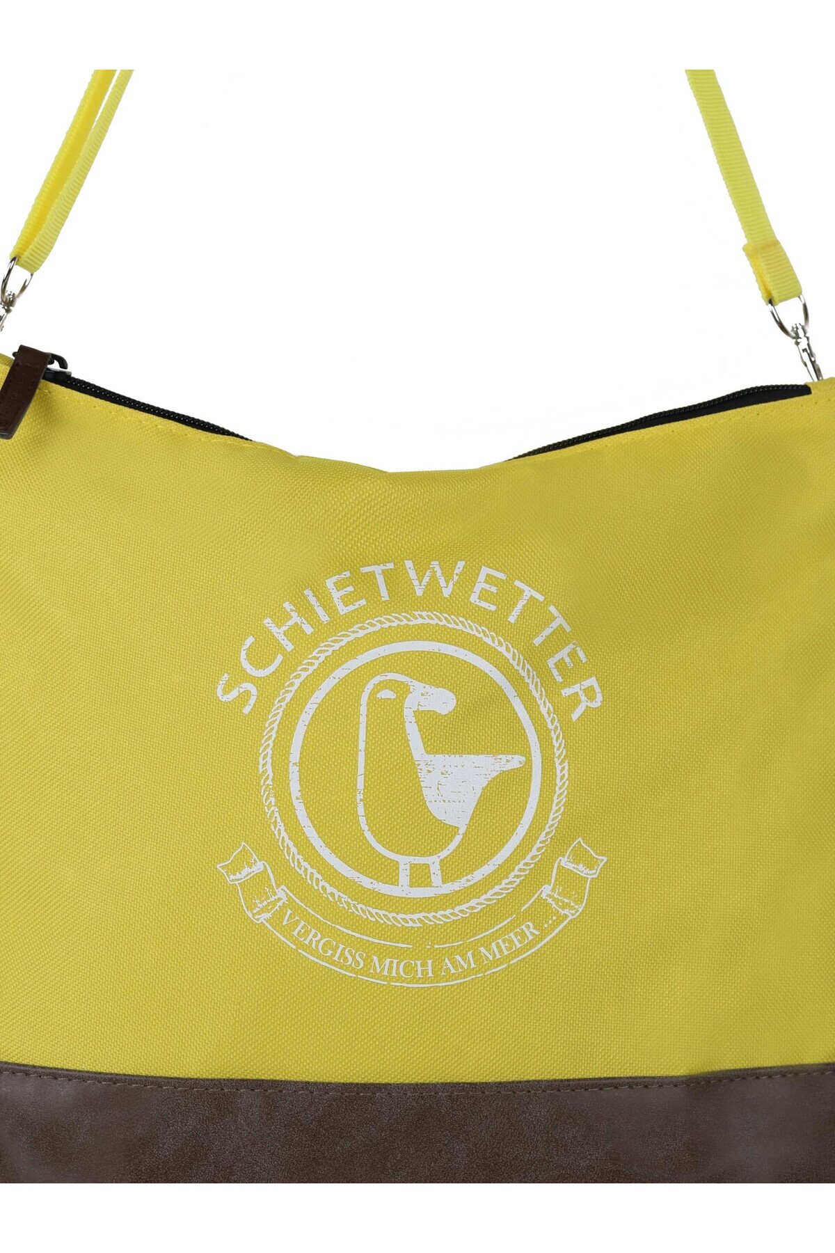 SCHIETWETTER-Umhängetasche Nylon "Schietwetter", Lederimitat, verstellbarer Gurt, mit Reißverschluss 4