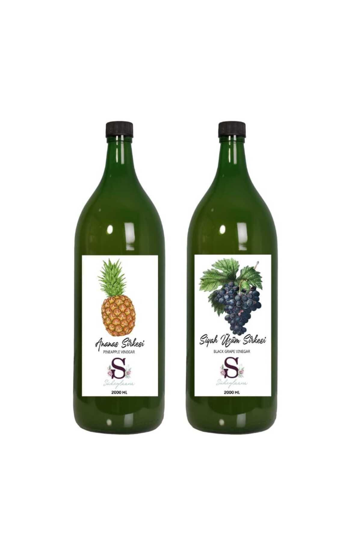 Süheylaana Doğal Ananas Sirkesi 2000 ml - Doğal Siyah Üzüm Sirkesi 2000 ml
