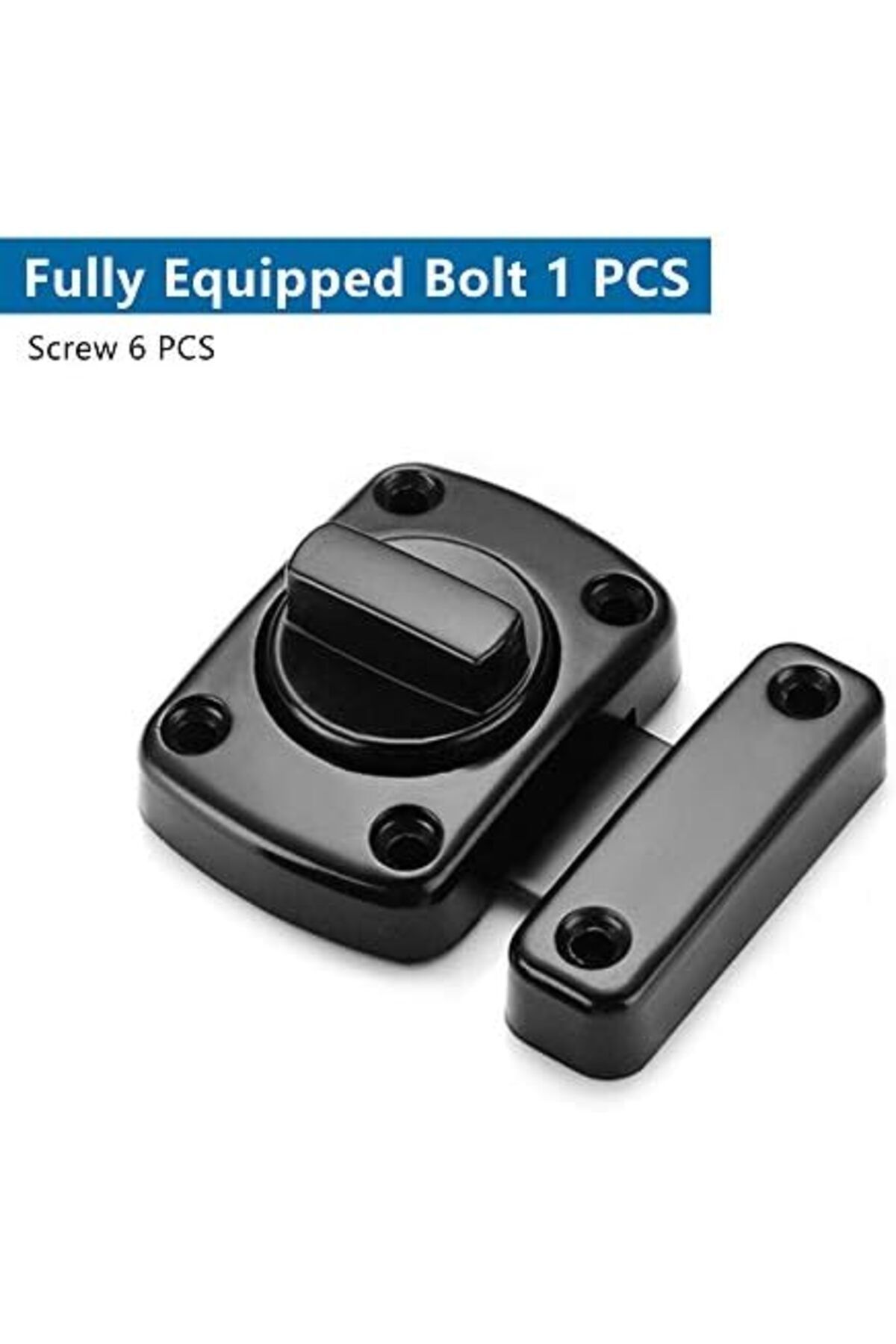 Generic-GZGXKJ Bathroom Latch Rotate Bolt Gate Latch Door Lock, Additional Fixed Anti-Theft Lock for Left an 5