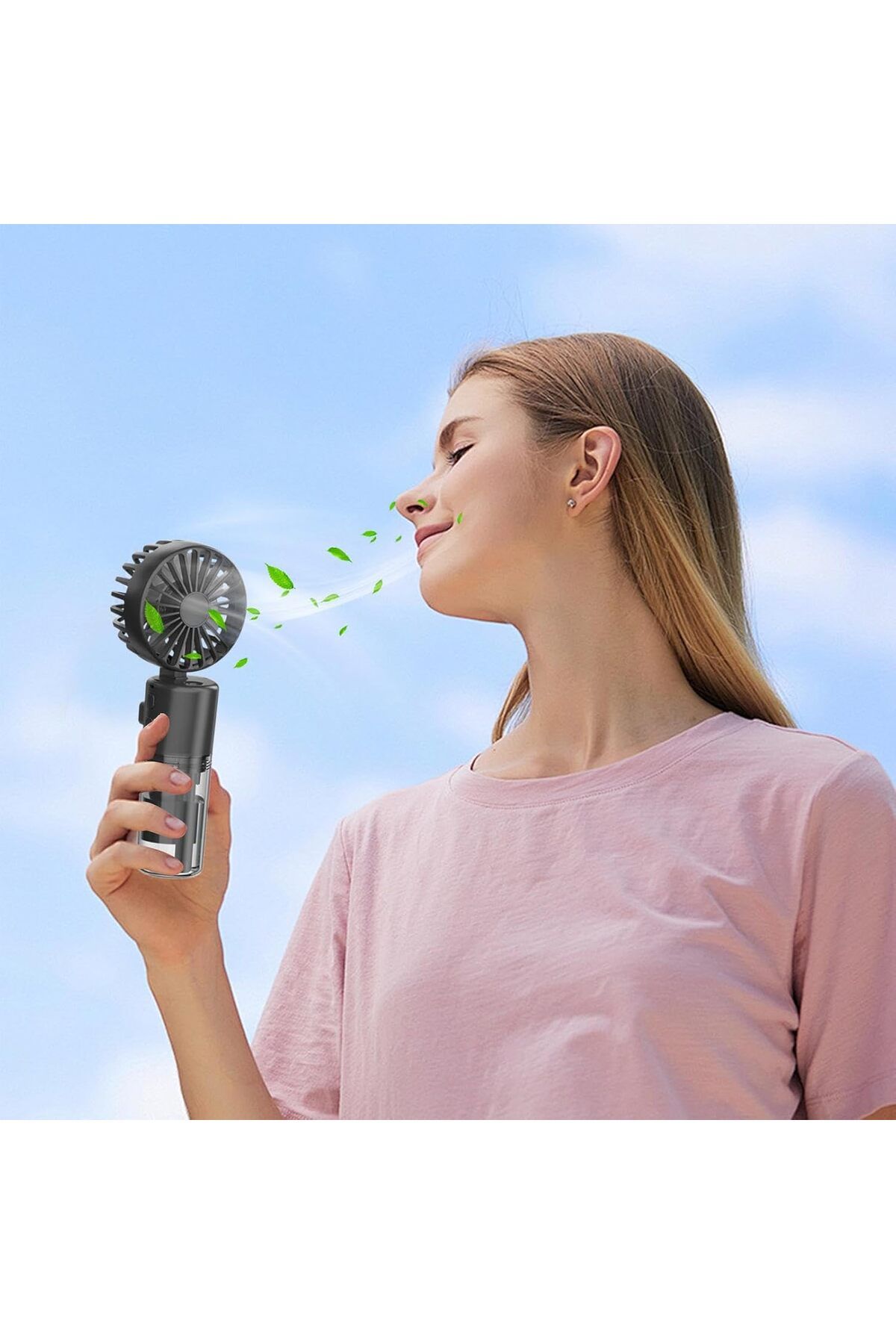 NEXRON Taşınabilir Şarjlı El Tipi Mini Fan & Nano Sprey Serinletici