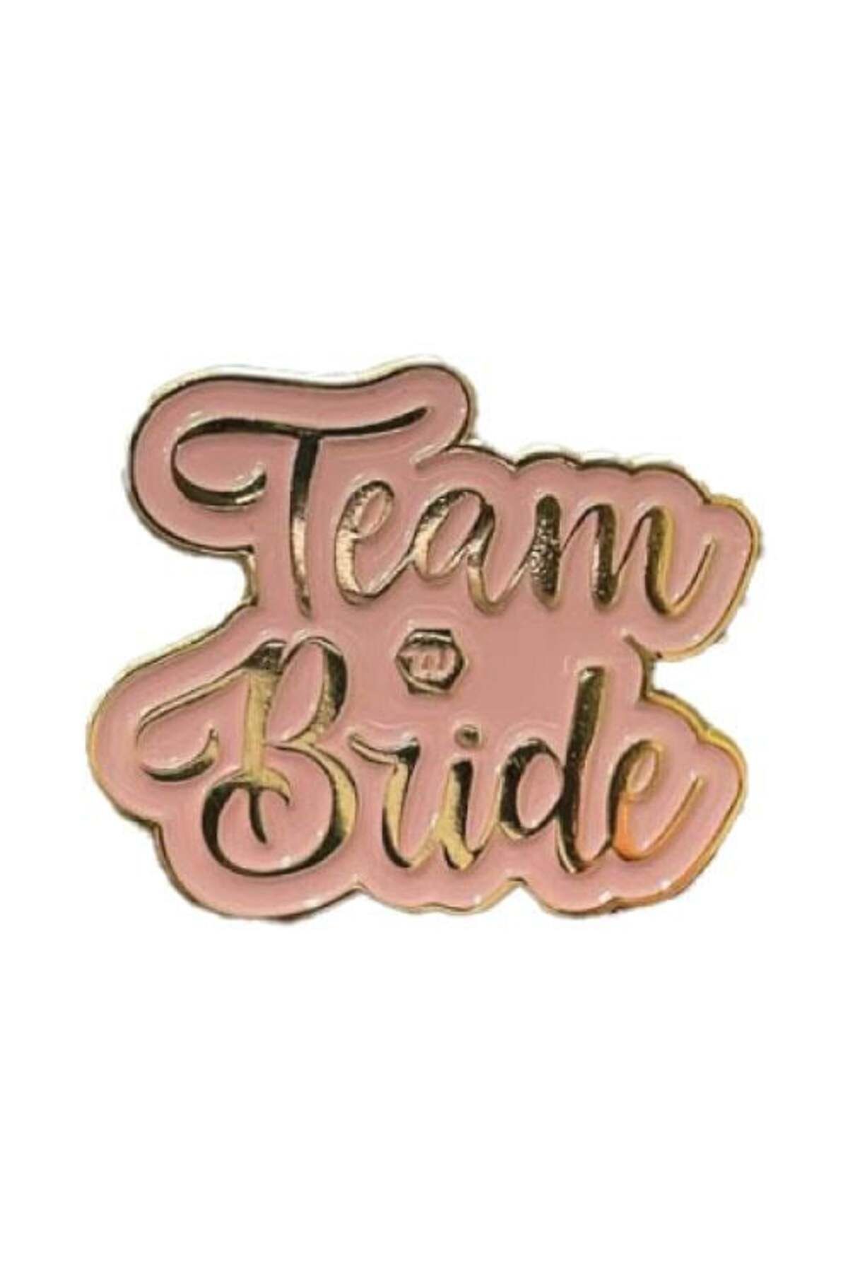 DODOMAR Team bride metal yaka rozeti pembe üstü gold yazı bekarlığa veda partisi-bride to be-nedime rozeti
