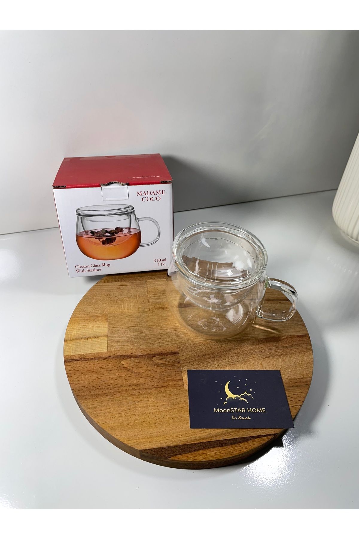 Madame Coco Clisson Cam Süzgeçli Kupa 310 ml