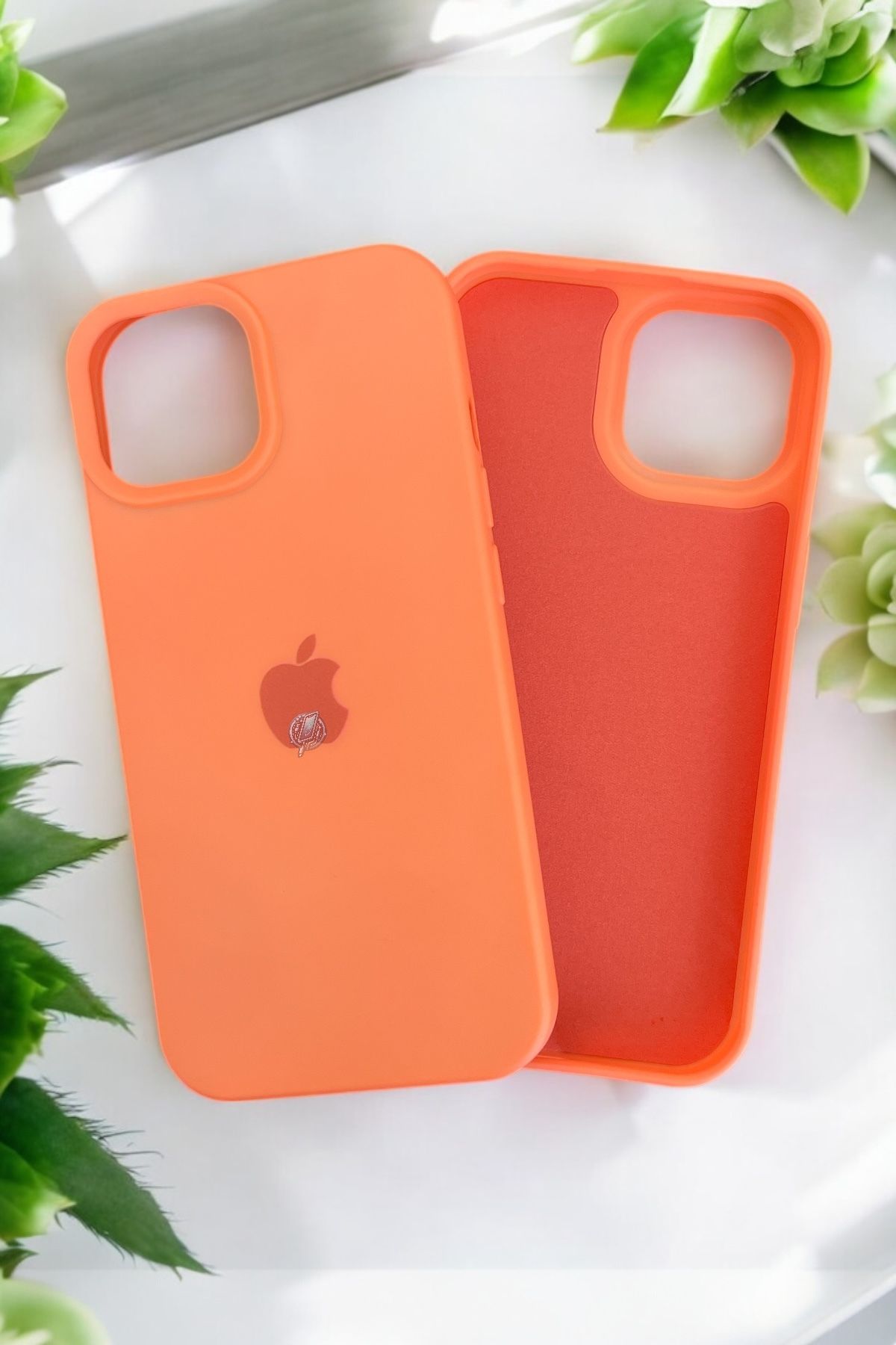 ProNorth Apple İphone 15 Kılıf Logolu Lansman Soft Yumuşak İçi Kadife Silikon Kapak / Kılıf