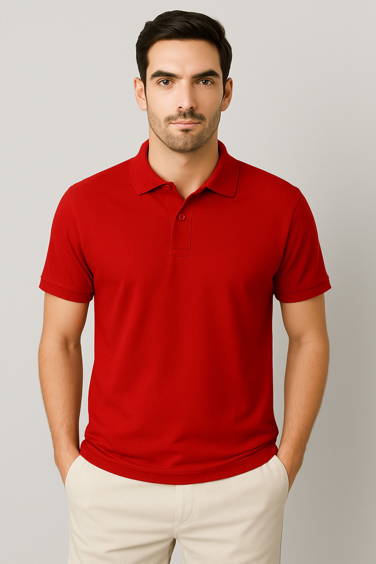 PARSHEY Regular Fit %100 Pamuk Polo Yaka Yarım Kollu Basic T-Shirt