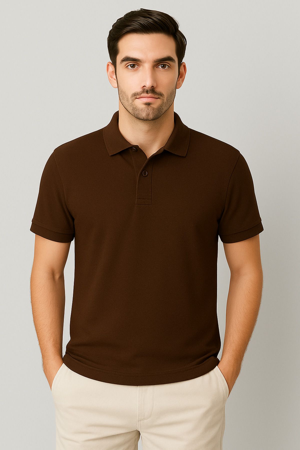 PARSHEY Regular Fit %100 Pamuk Polo Yaka Yarım Kollu Basic T-Shirt