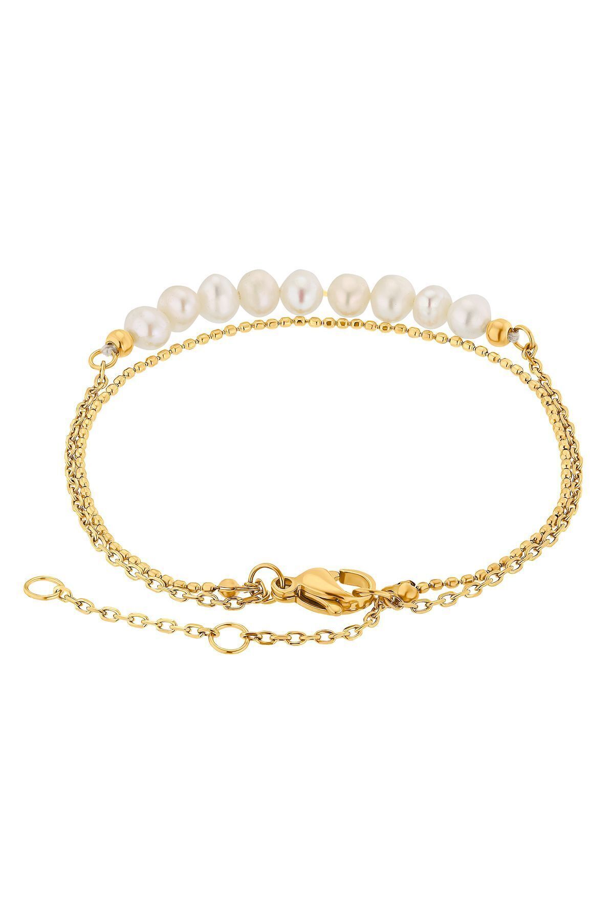Heideman-Armband mit Perle Tony silberfarben poliert elegant 3
