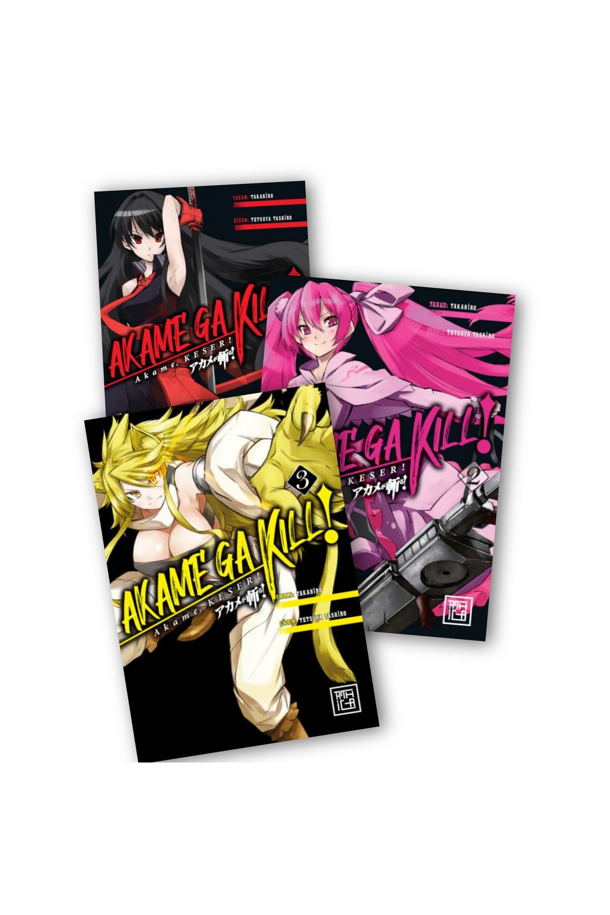 Destek Yayınları Akame Ga Kill! Akame Keser 1-2-3. Ciltler 3 lü Manga Seti