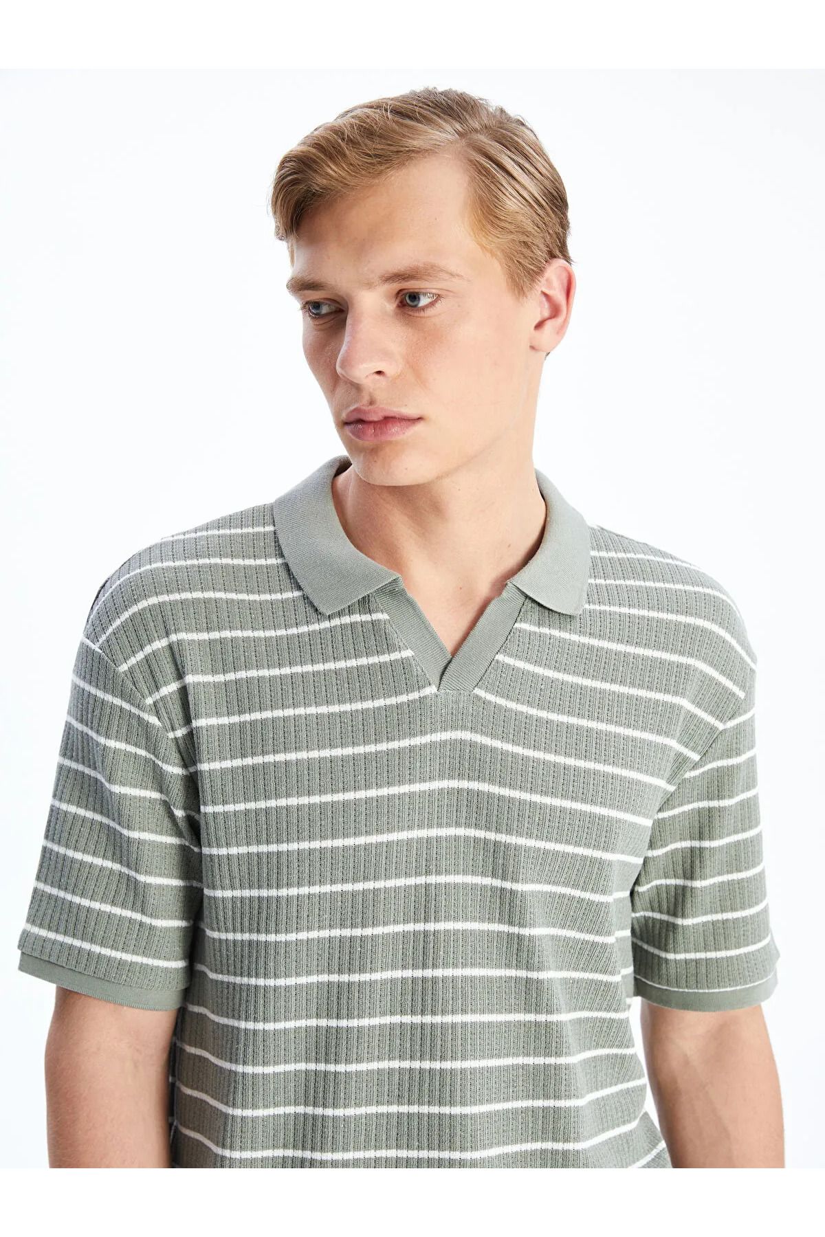 LC Waikiki Polo Yaka Çizgili Erkek Tişört