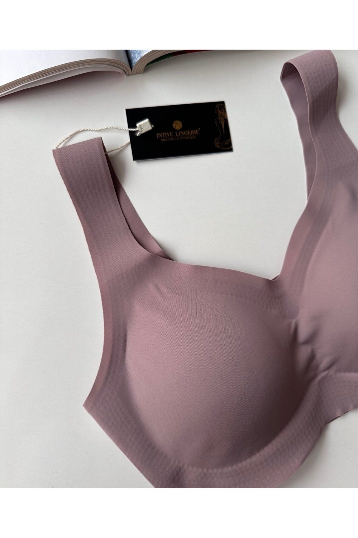 İntive Lingerie-Intive Seamless Push-Up Invisible Bralet with Removable Pad - Imported Bra 3