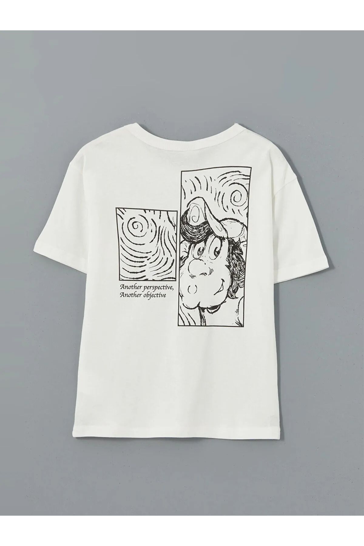 LC Waikiki Tricou Pentru Băiat Cu Imprimeu Nostalgic Cu Maimuță Cu Gât Masculin - 10–11 years