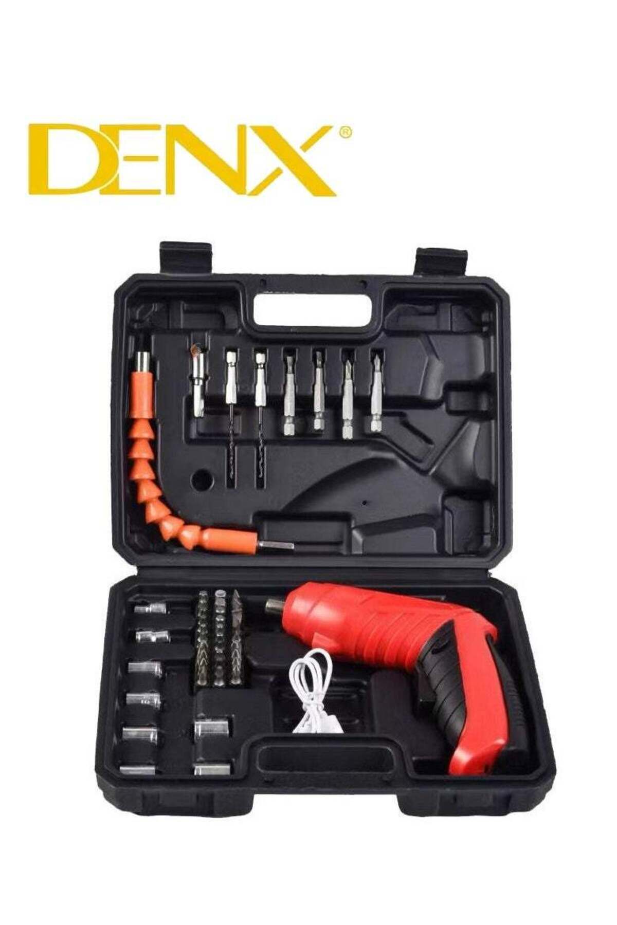 Denx-مجموعة مفكات براغي لاسلكية بسعة بطارية 1300 أمبير/ساعة تتيح لك العمل لمدة 70 دقيقة متواصلة 1