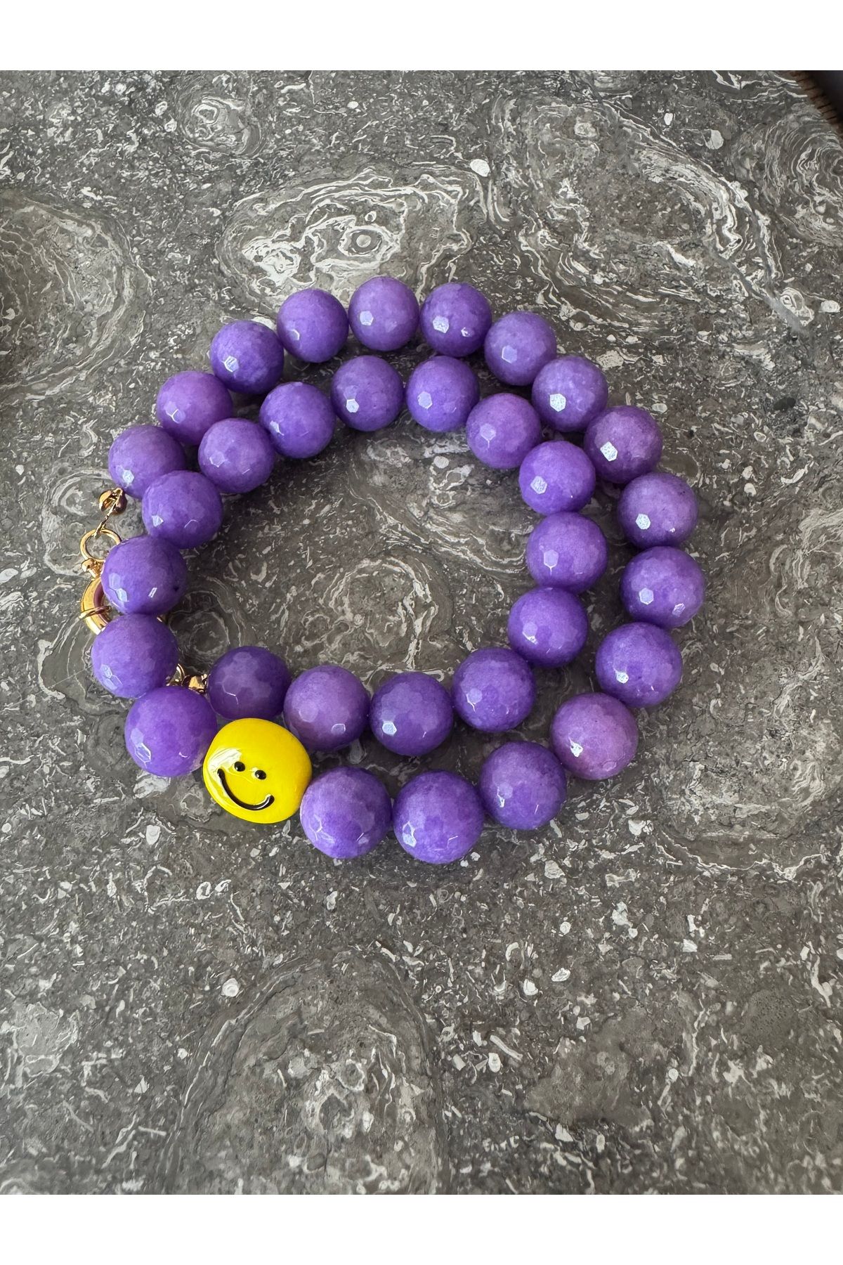 Gafy Design Smile Figürlü Akik Taşı Kolye