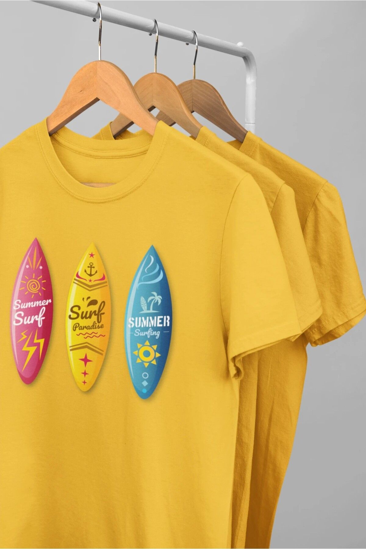 soul stop where freedom flows against the current Summer Surfboards Unisex Erkek T-Shirt – Soul Stop Özgün Tasarımı