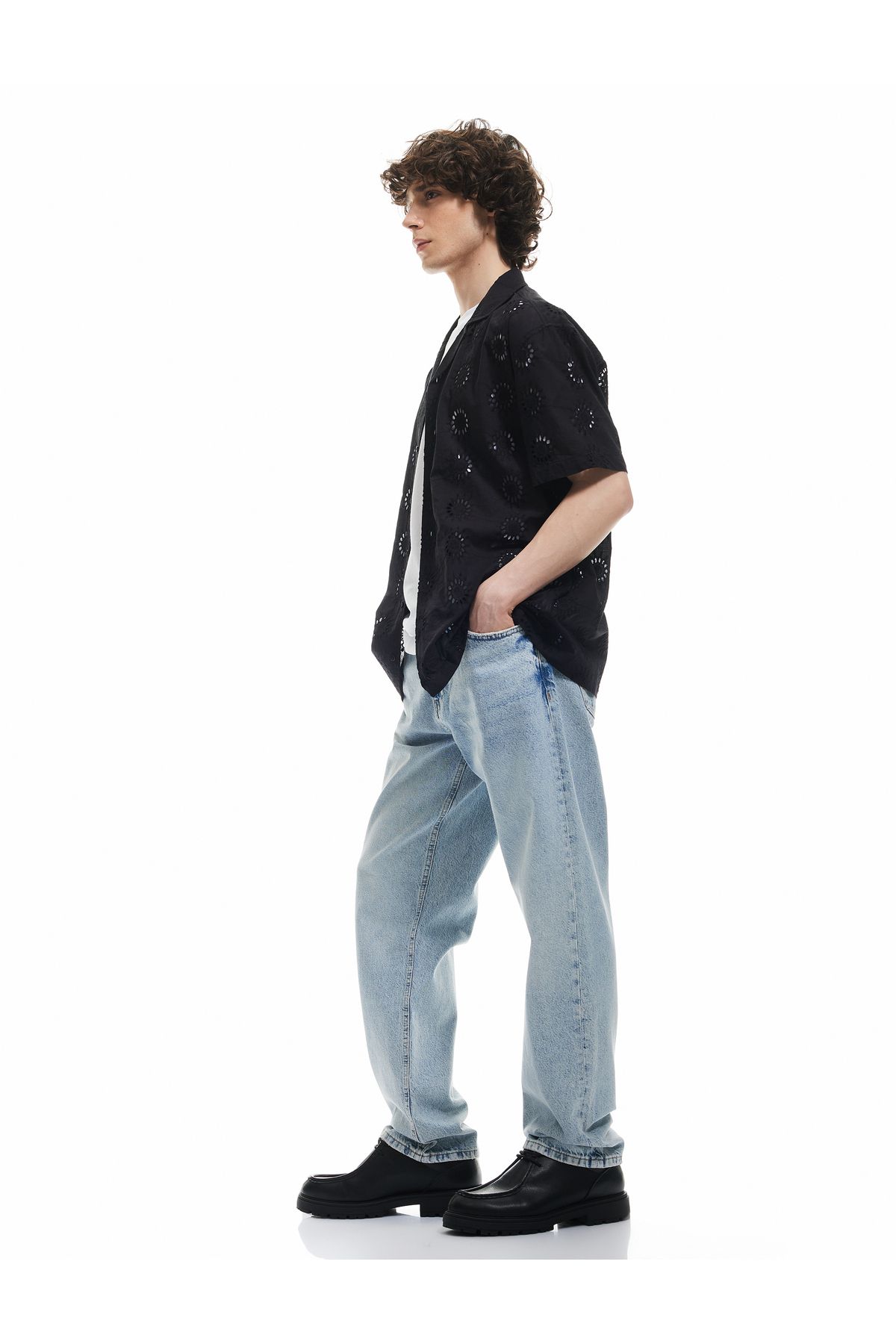 Koton Yeni Sezon Normal Bel Cep Detaylı Pamuklu Vintage Straight Fit Jean Pantolon