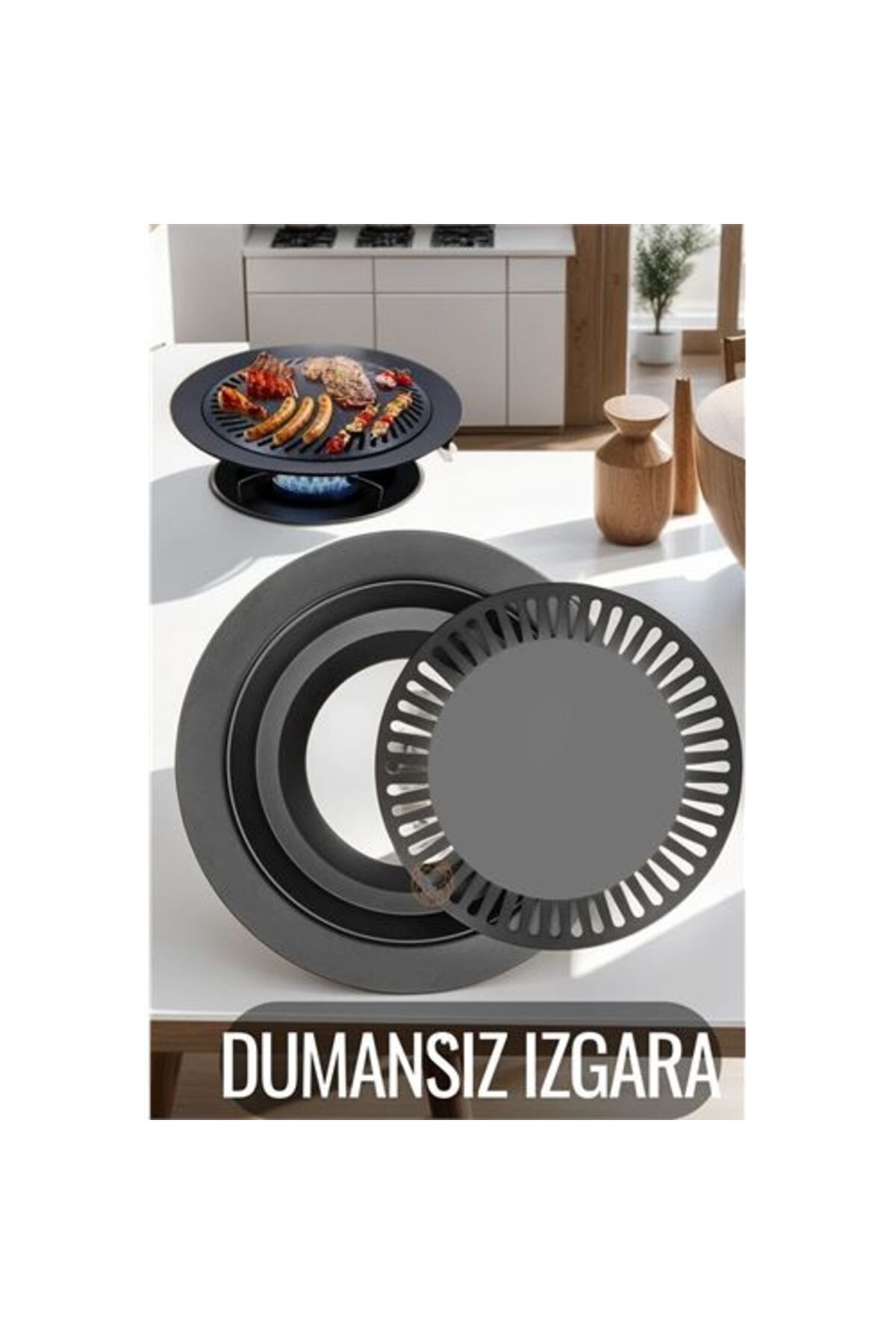 Skygo ModaCar Kokusuz Dumansız Izgara Su Hazneli Ocak Üstü Grill