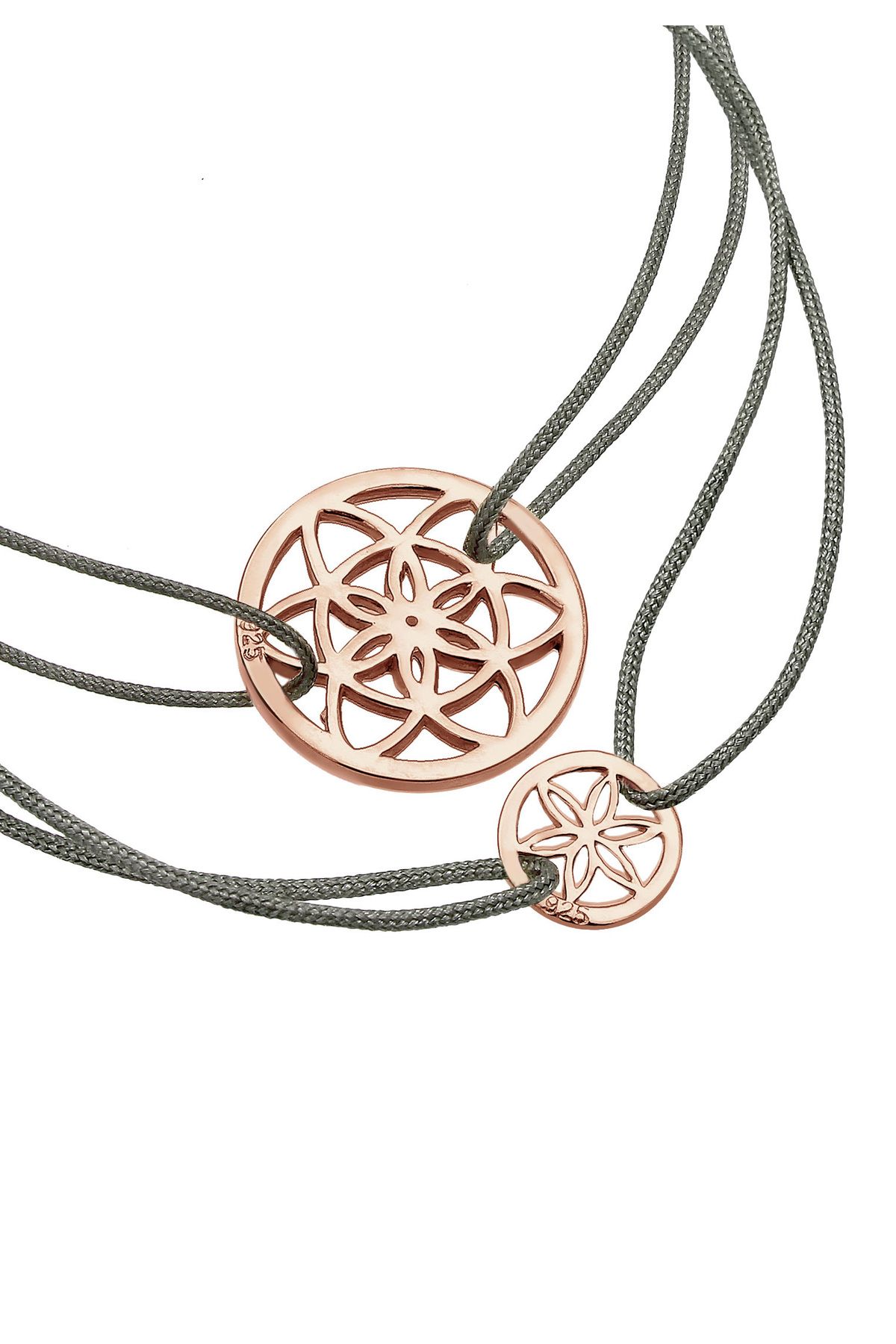 ELLI-Damenarmband – 925er Sterlingsilber mit Blumen des Lebens, rosévergoldet 3