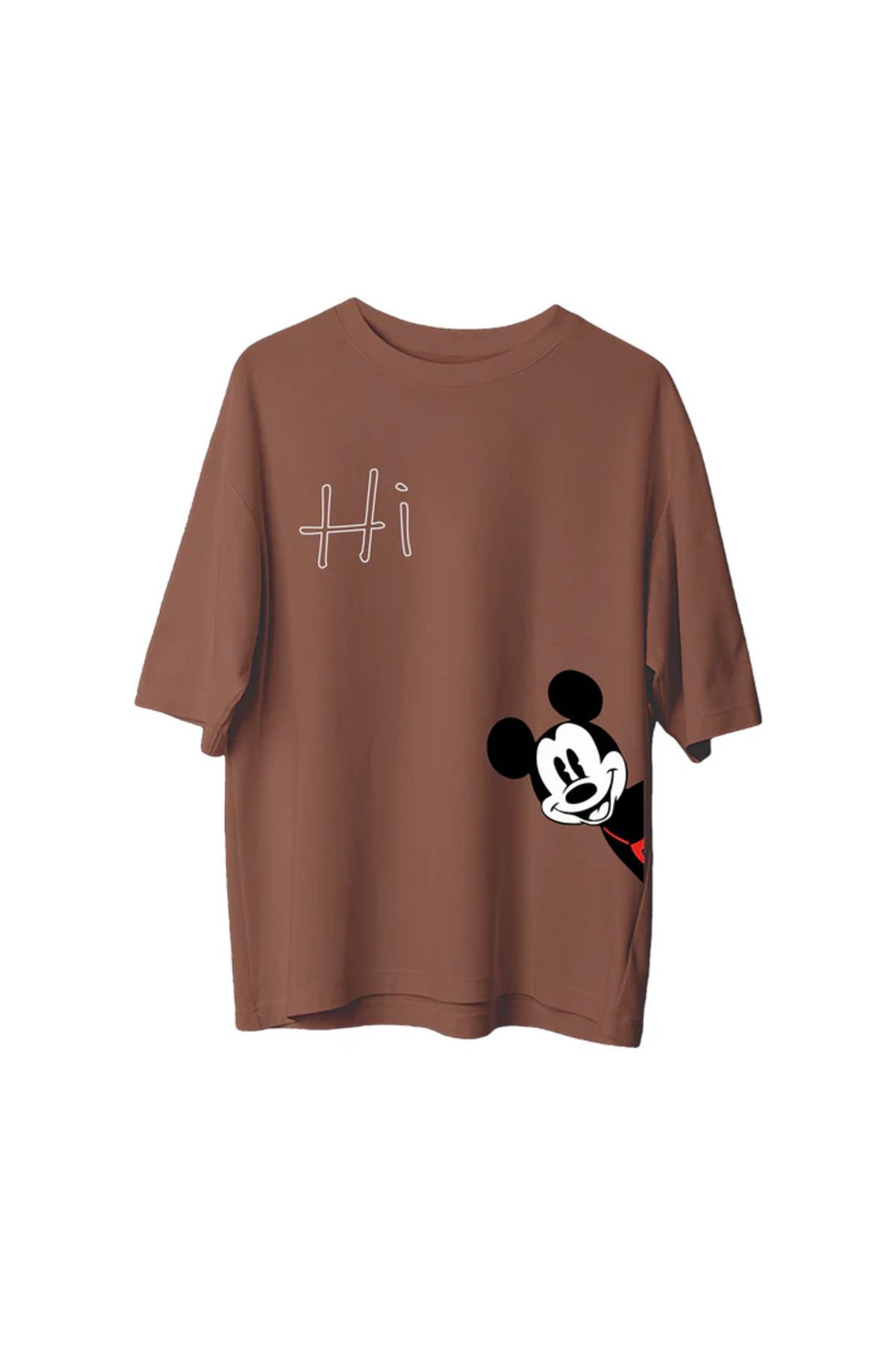 SVART WEAR Hi Mickey Baskılı T-Shirt Oversize Unisex Tişört