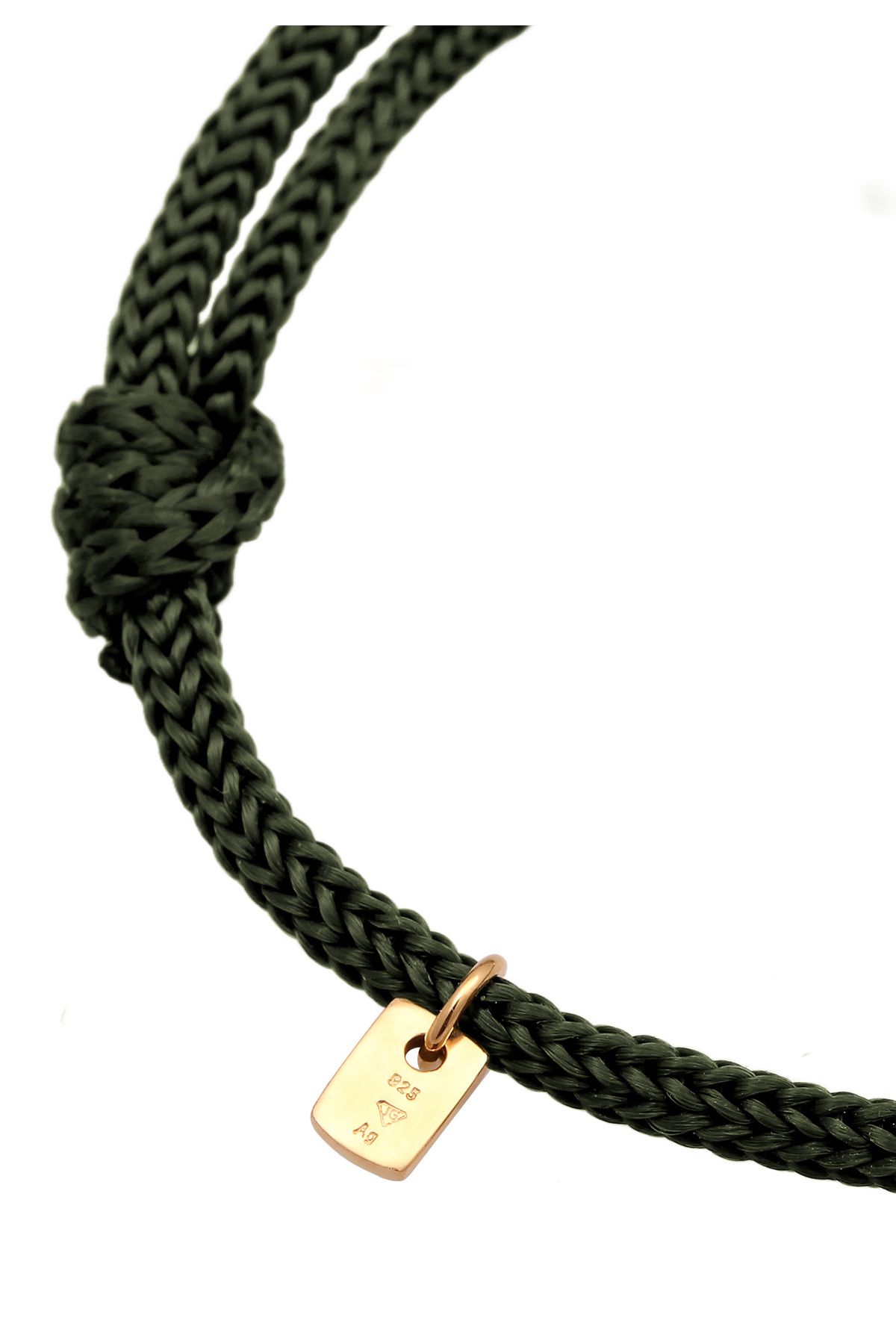 KUZZOI-Ovales Herrenarmband aus 925er-Sterlingsilber mit Nylonbindung 4