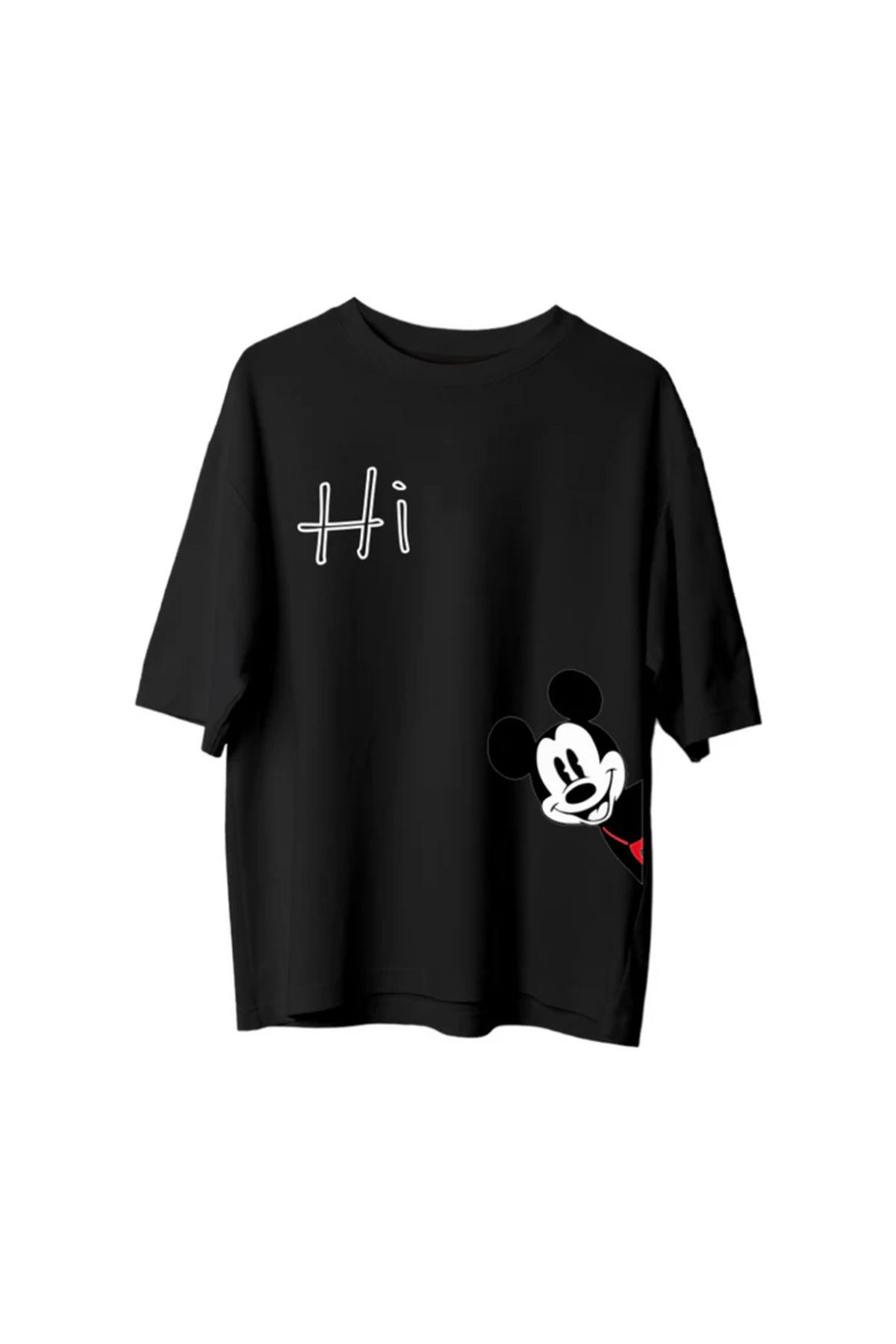 SVART WEAR Hi Mickey Baskılı T-Shirt Oversize Unisex Tişört